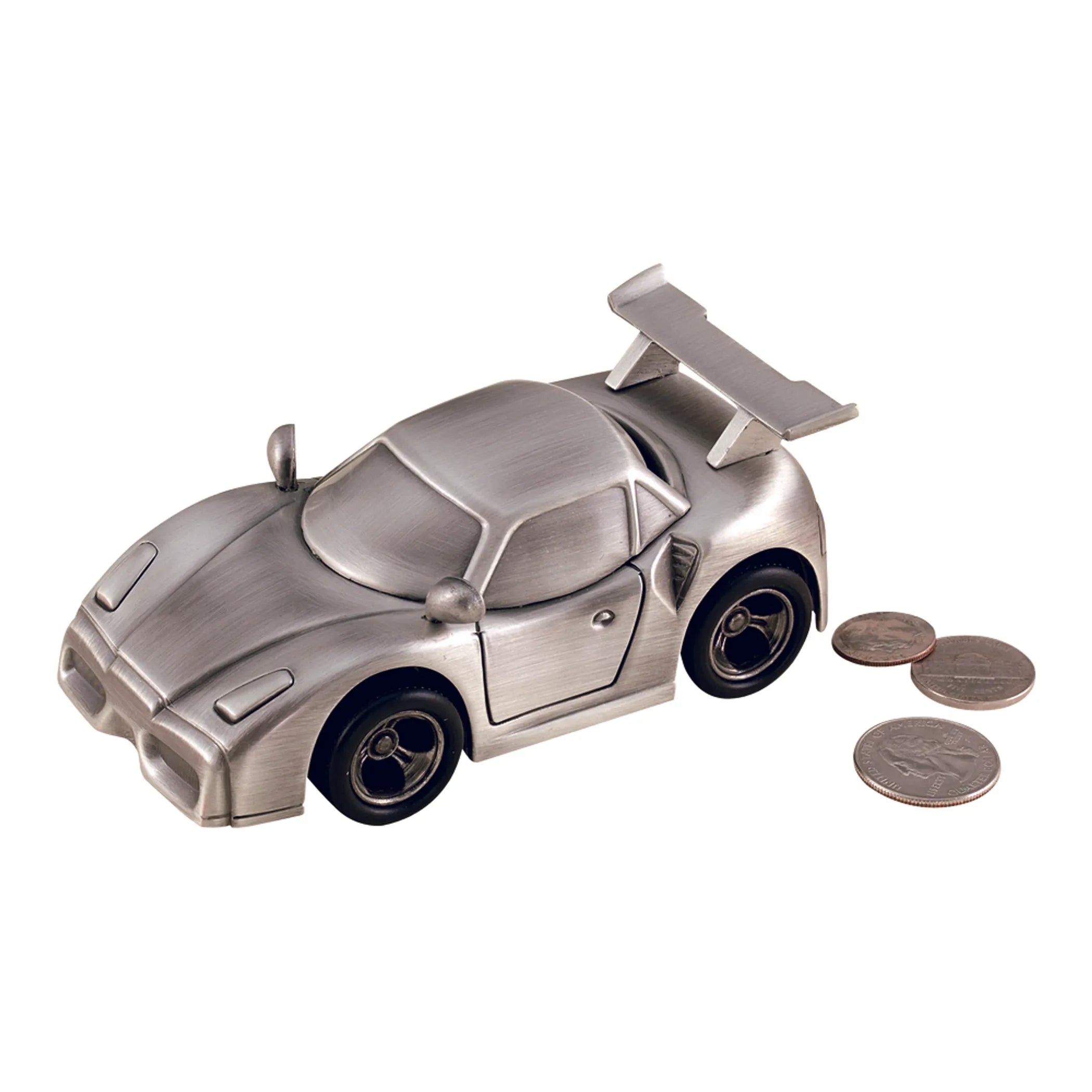 Sports Car Bank, Pewter Finish 2.5' X 4.75'