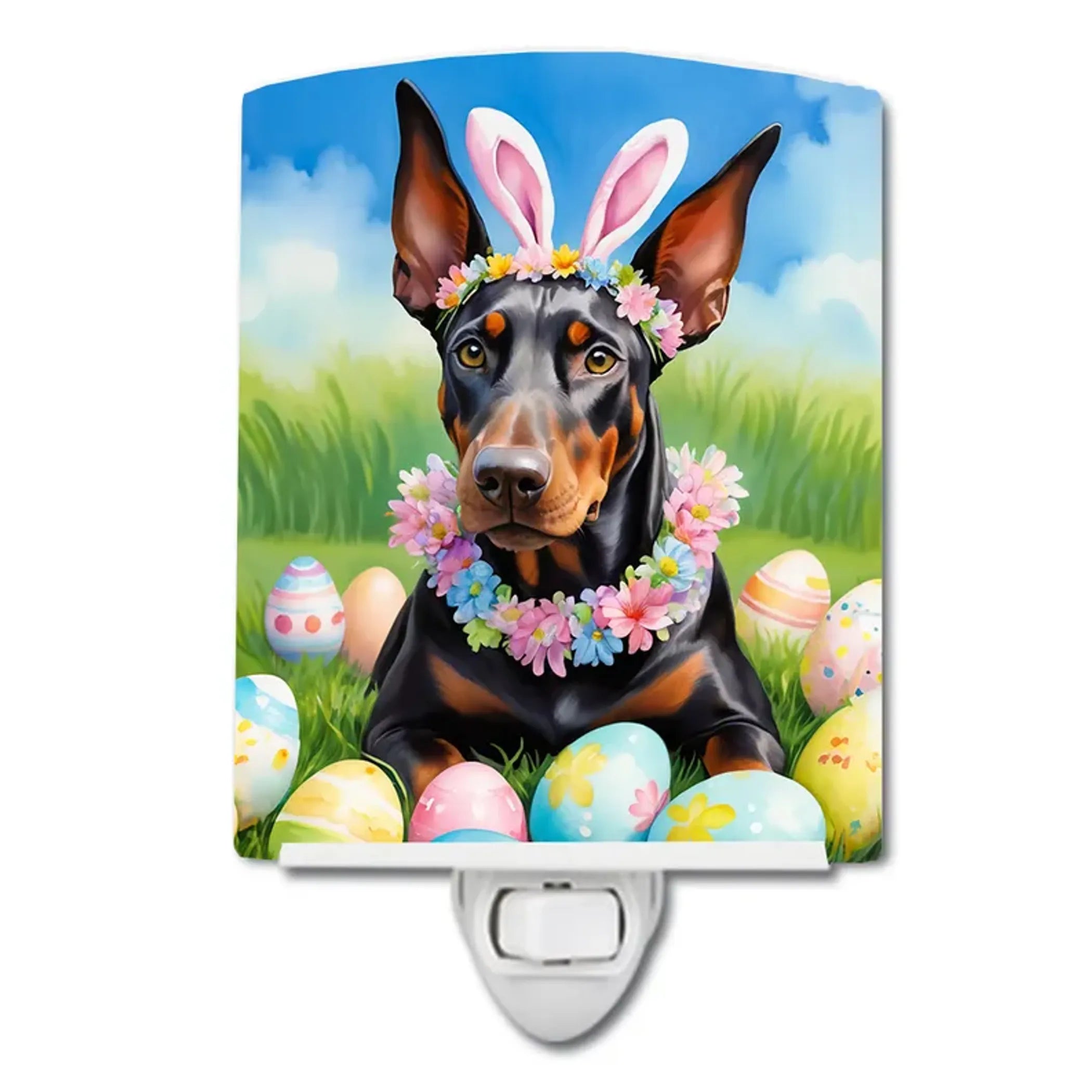 Doberman Ceramic Night Light