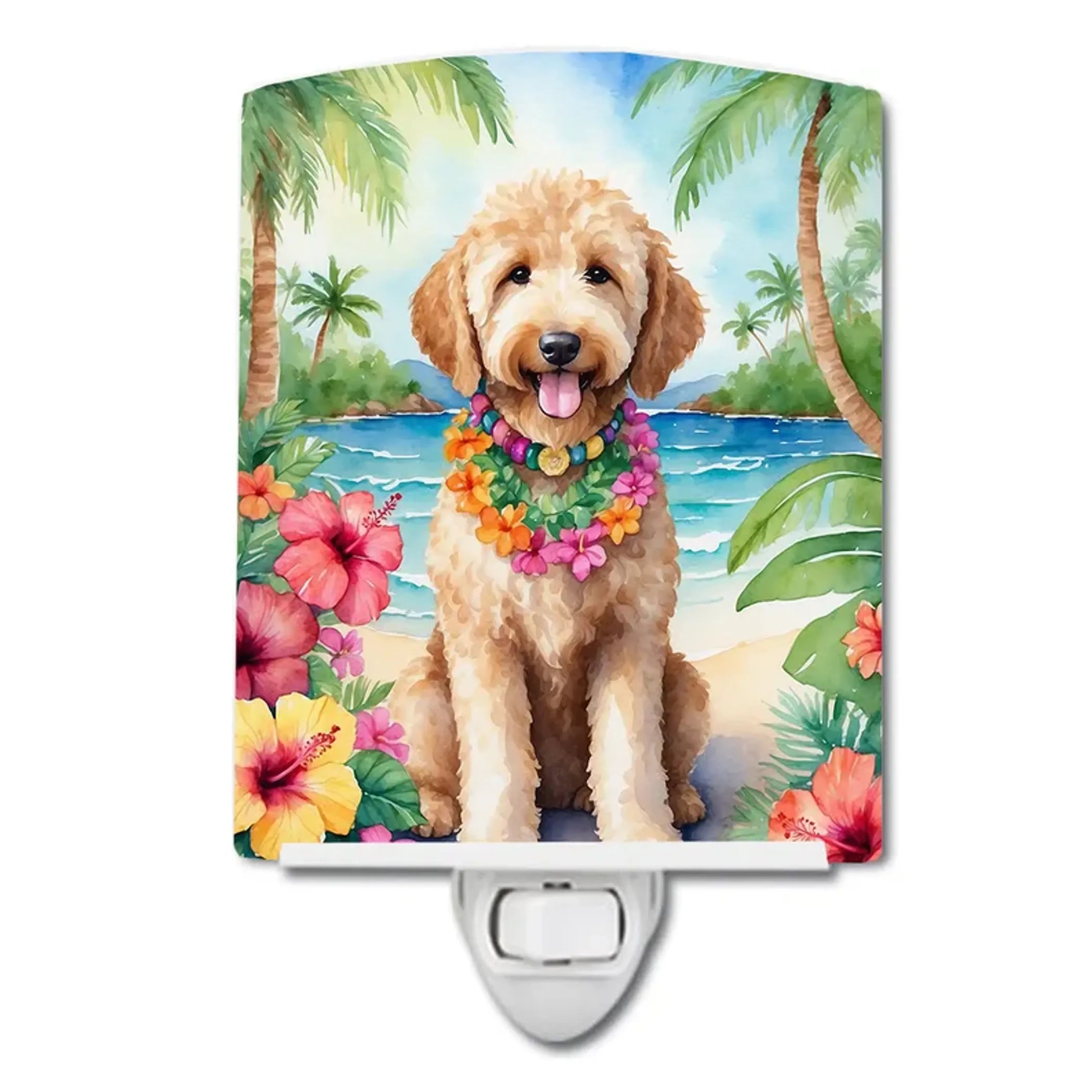 Goldendoodle Ceramic Night Light