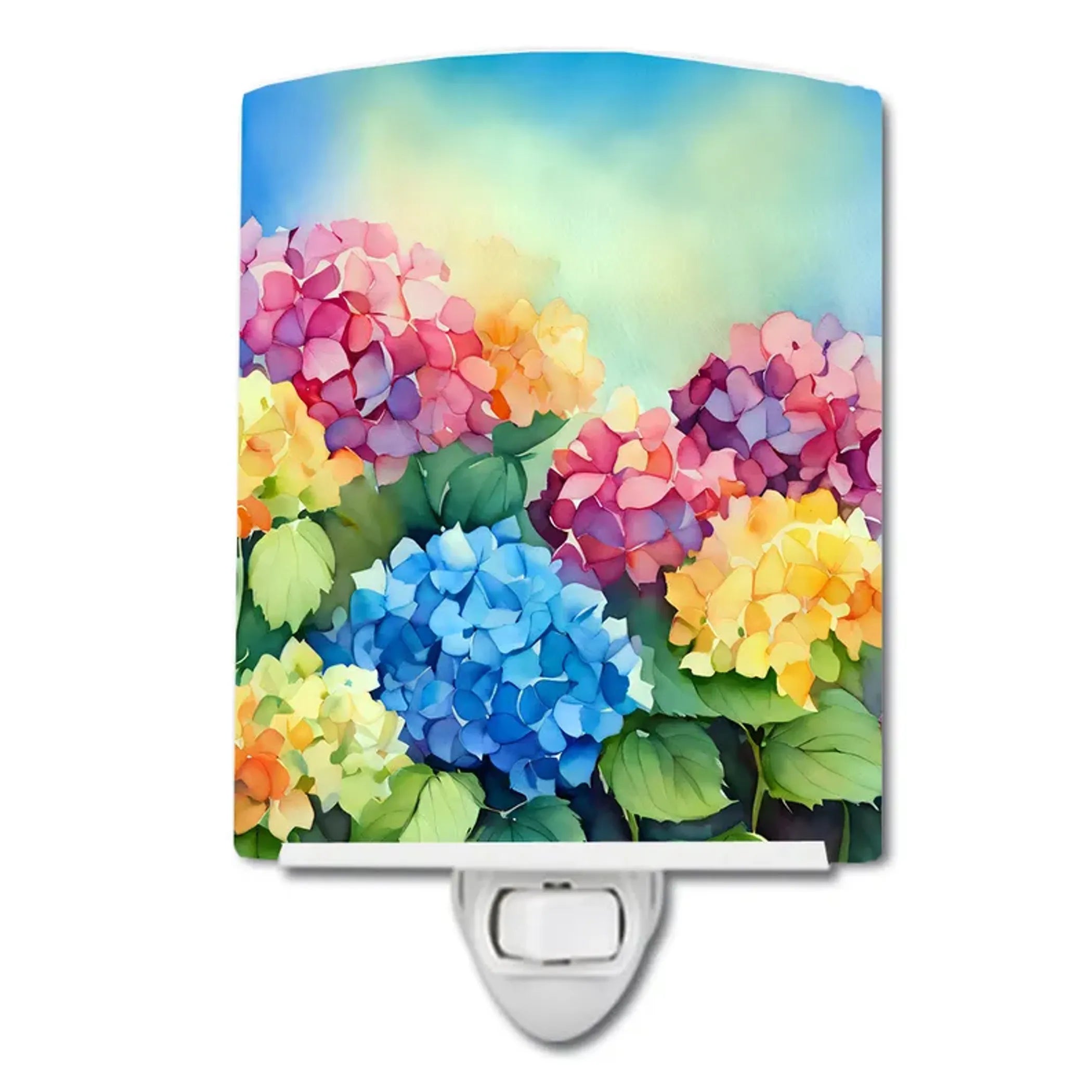 Hydrangeas Ceramic Night Light