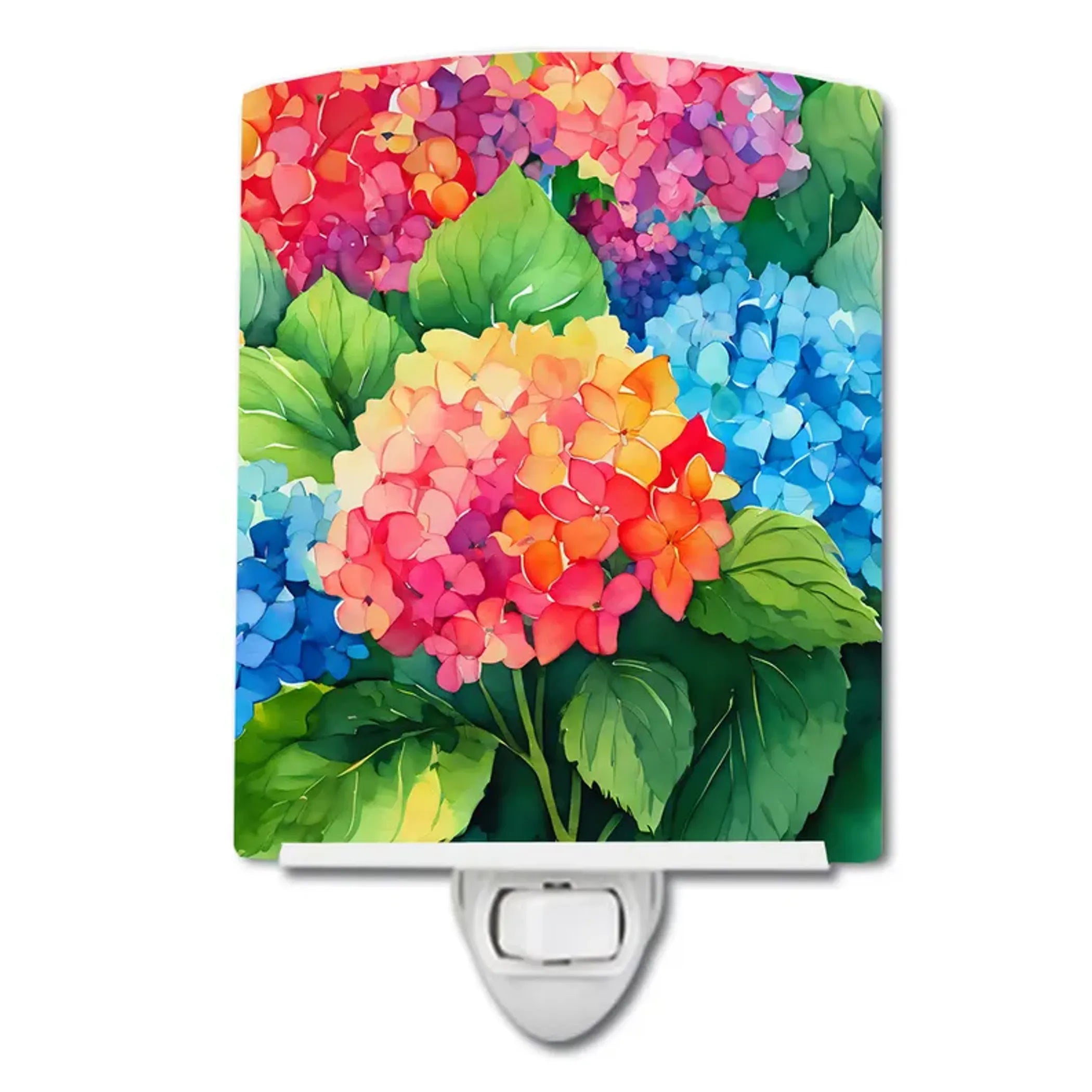 Hydrangeas Ceramic Night Light