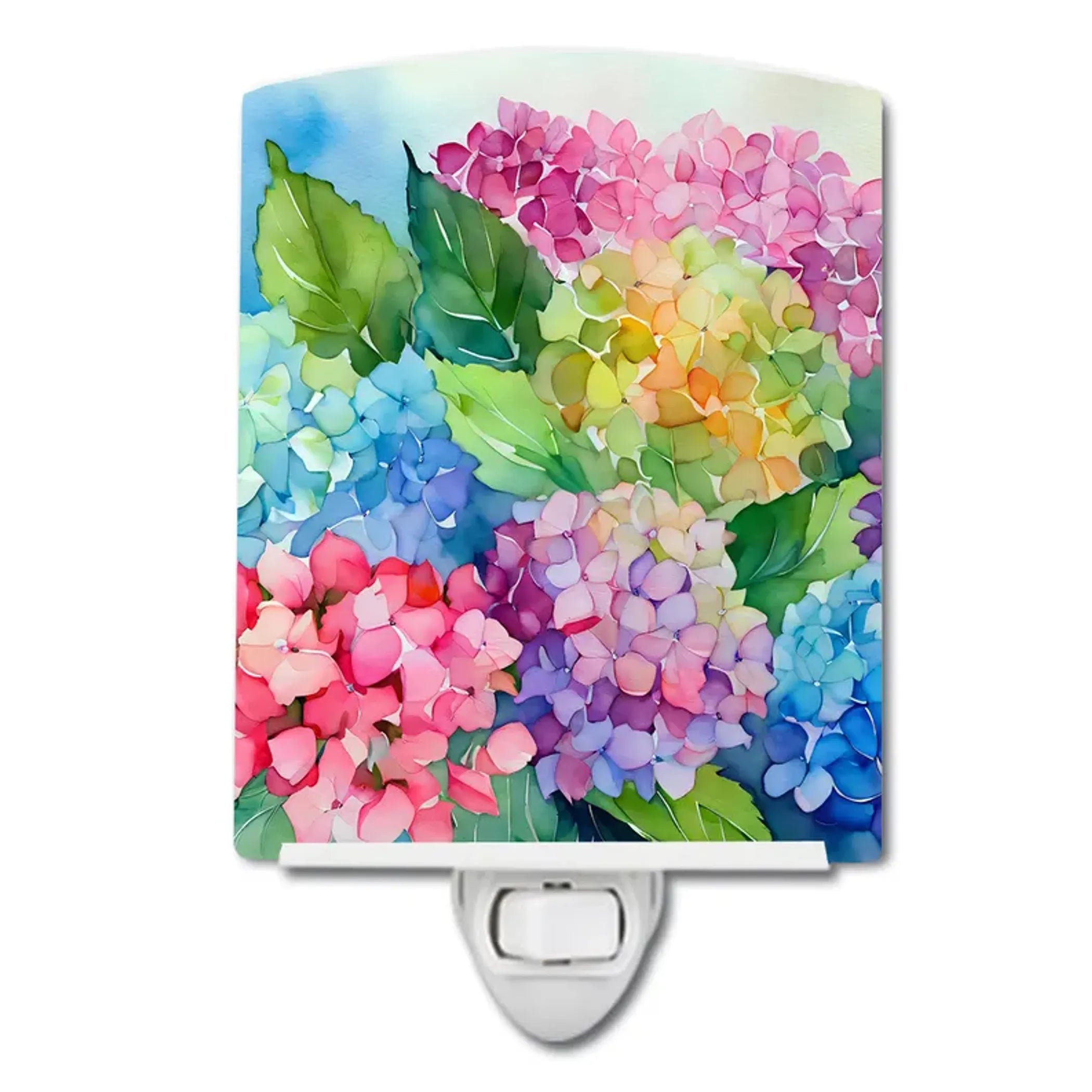 Hydrangeas Ceramic Night Light