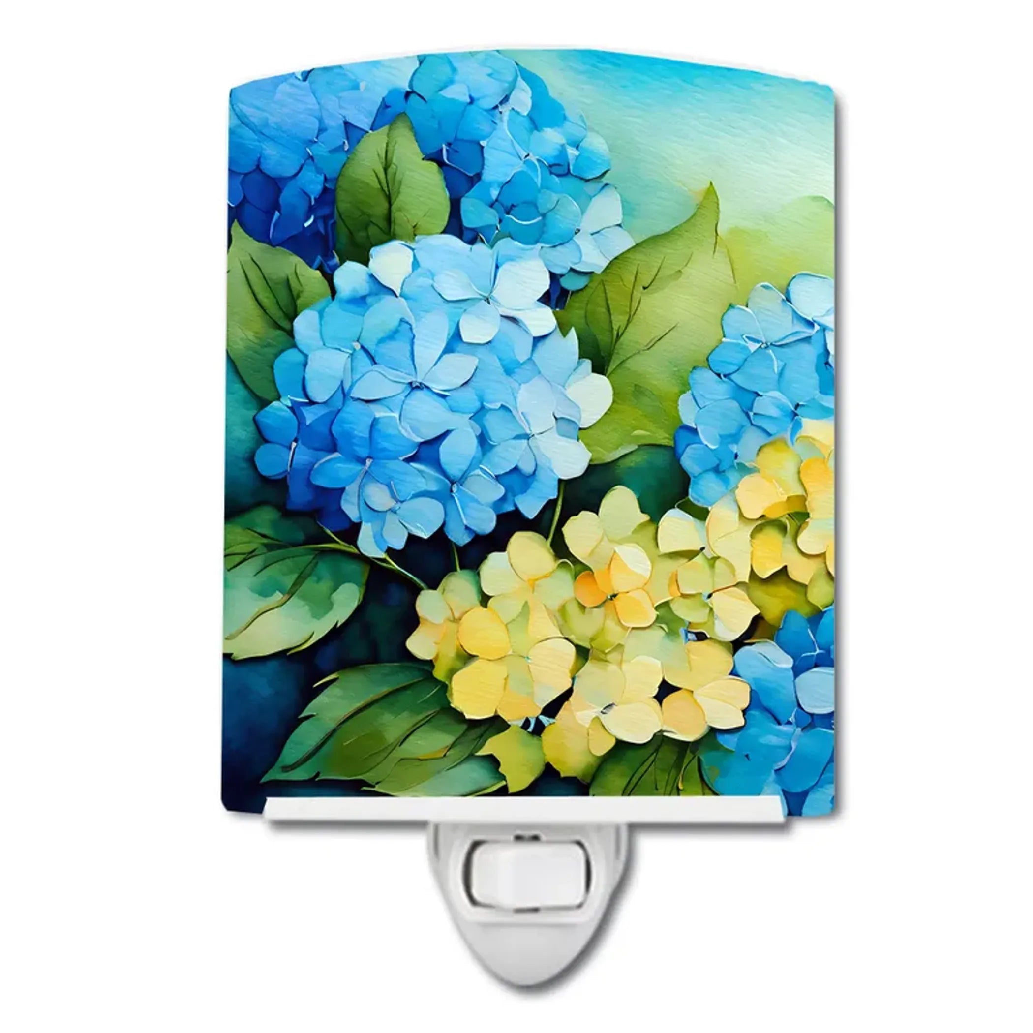 Hydrangeas Ceramic Night Light