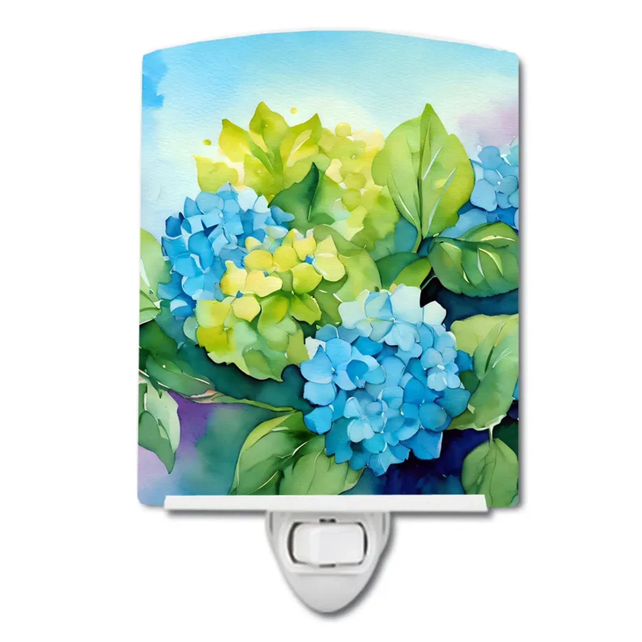 Hydrangeas Ceramic Night Light