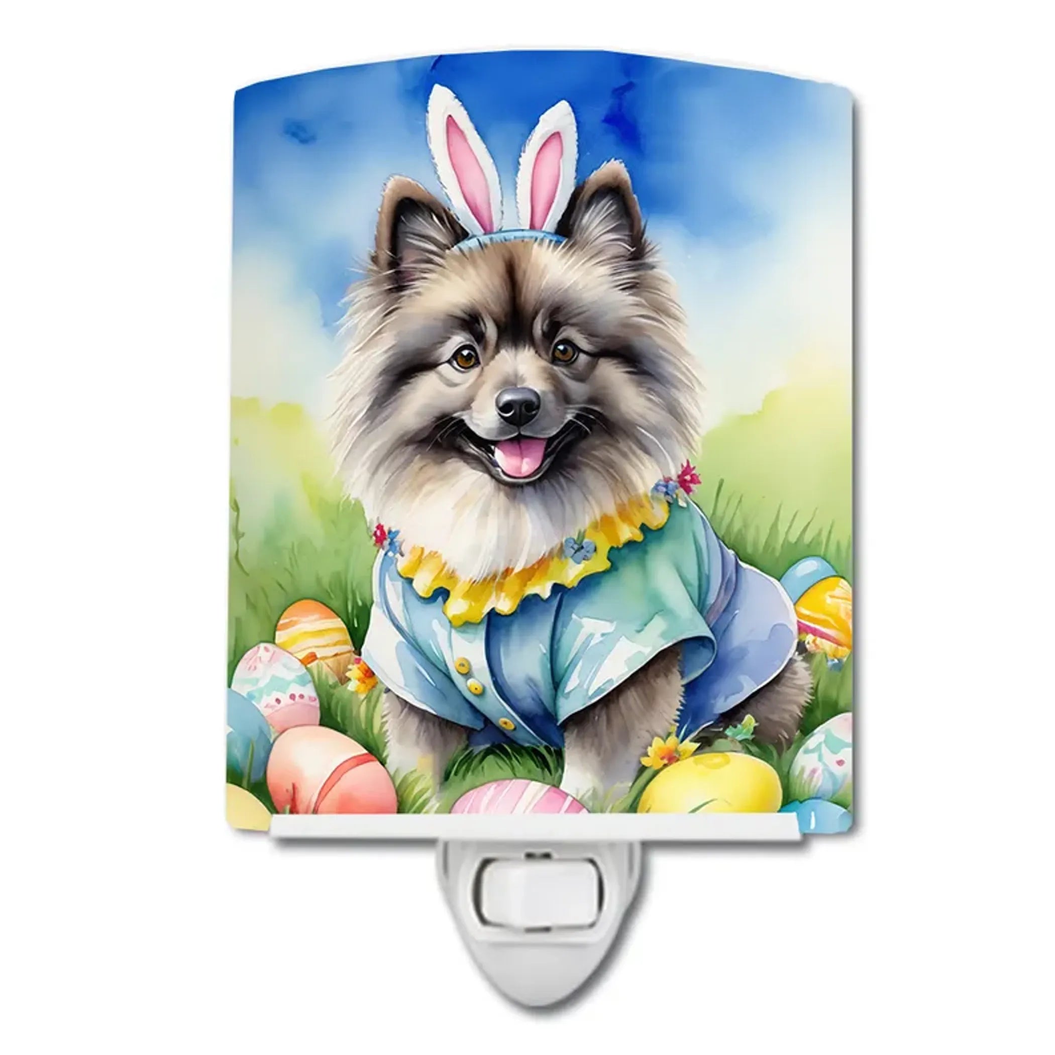 Keeshond Ceramic Night Light