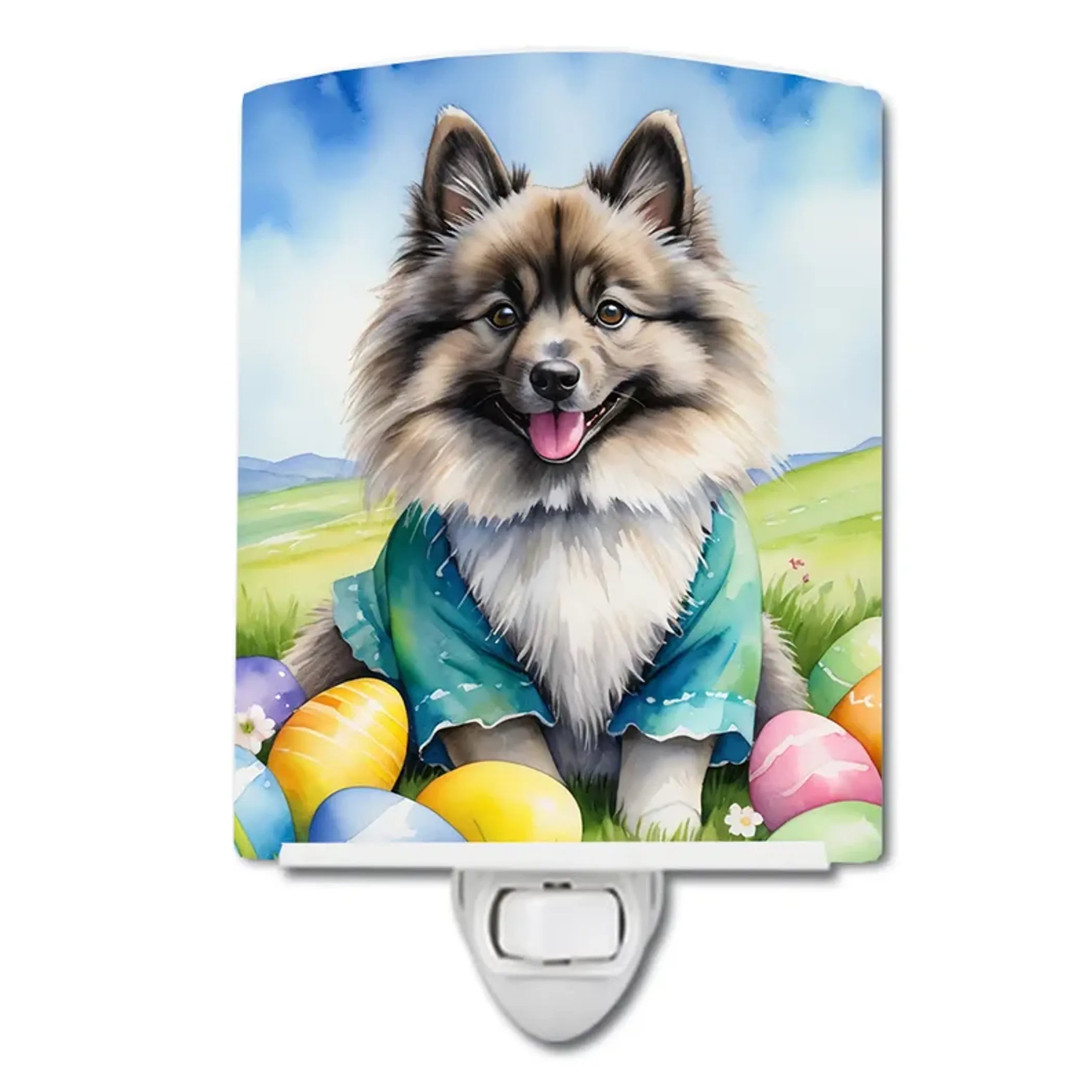 Keeshond Ceramic Night Light