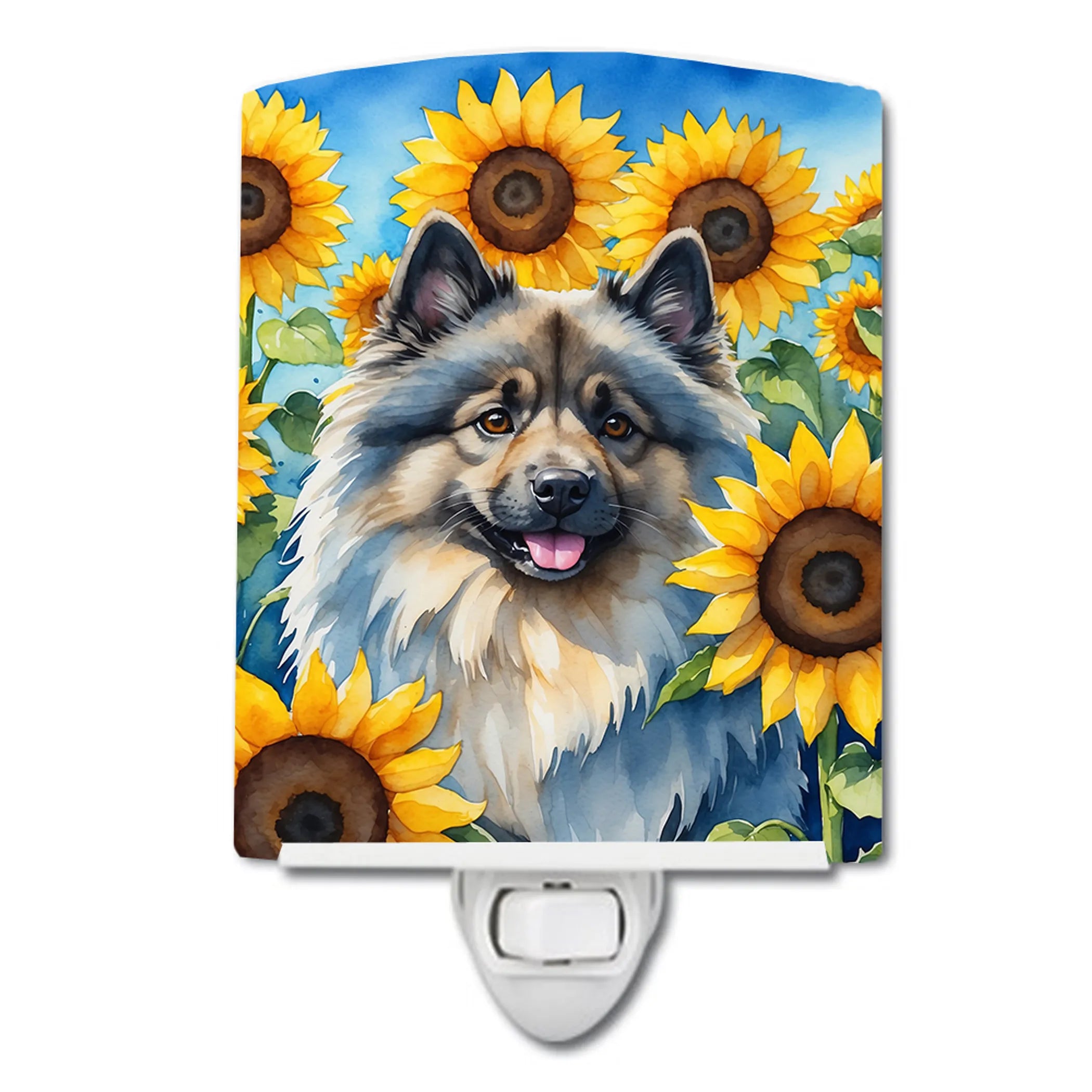 Keeshond Ceramic Night Light