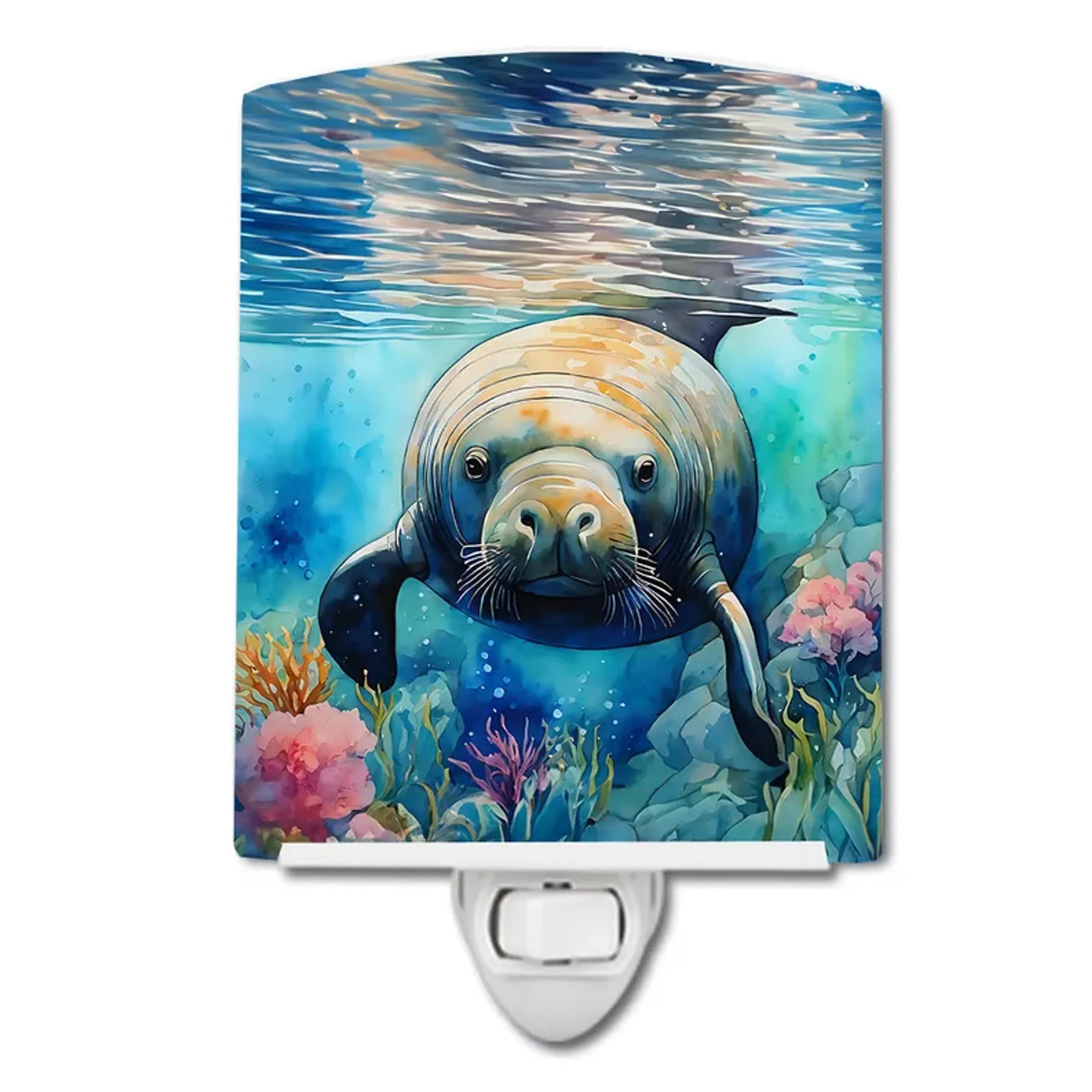 Manatee Ceramic Night Light