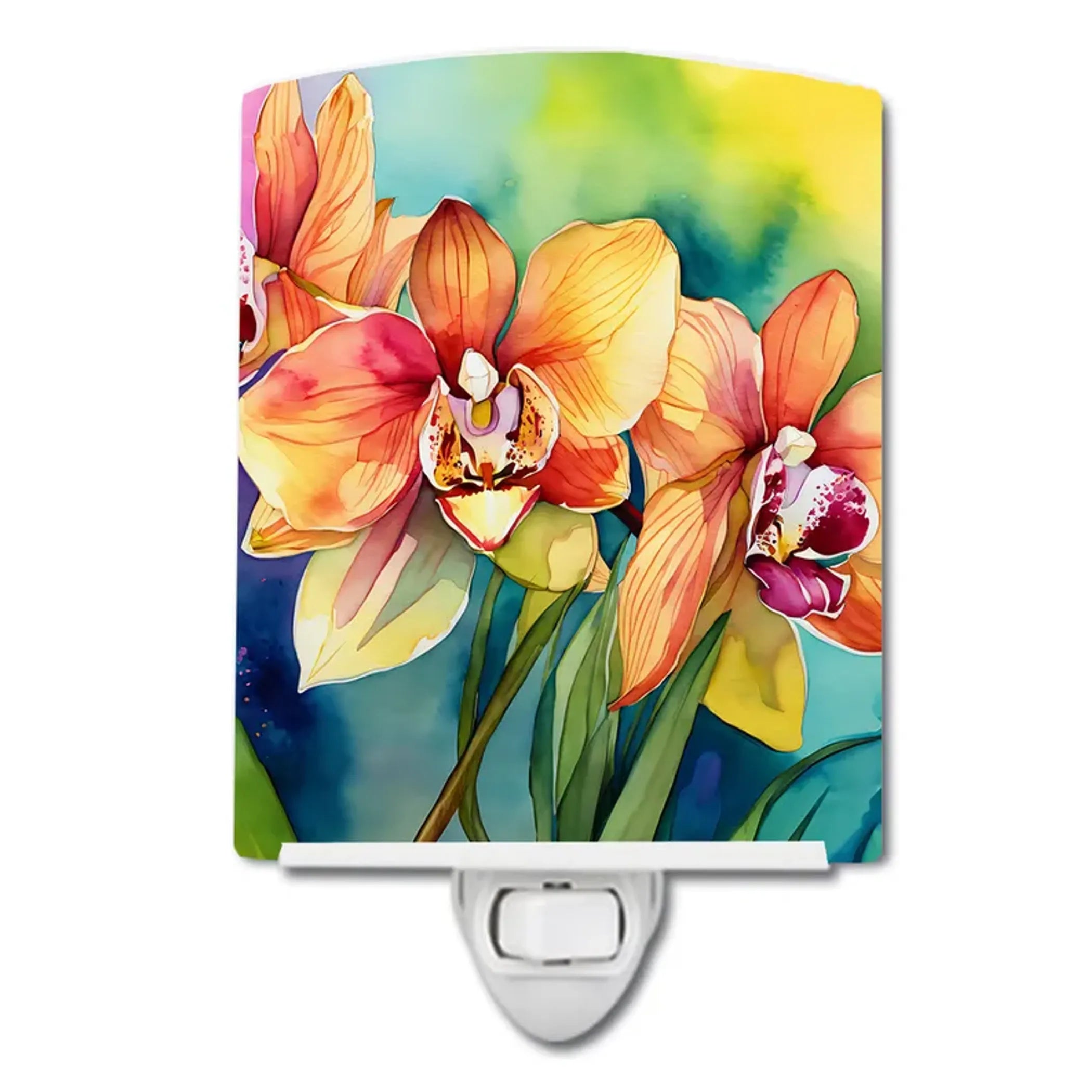 Orchids Ceramic Night Light