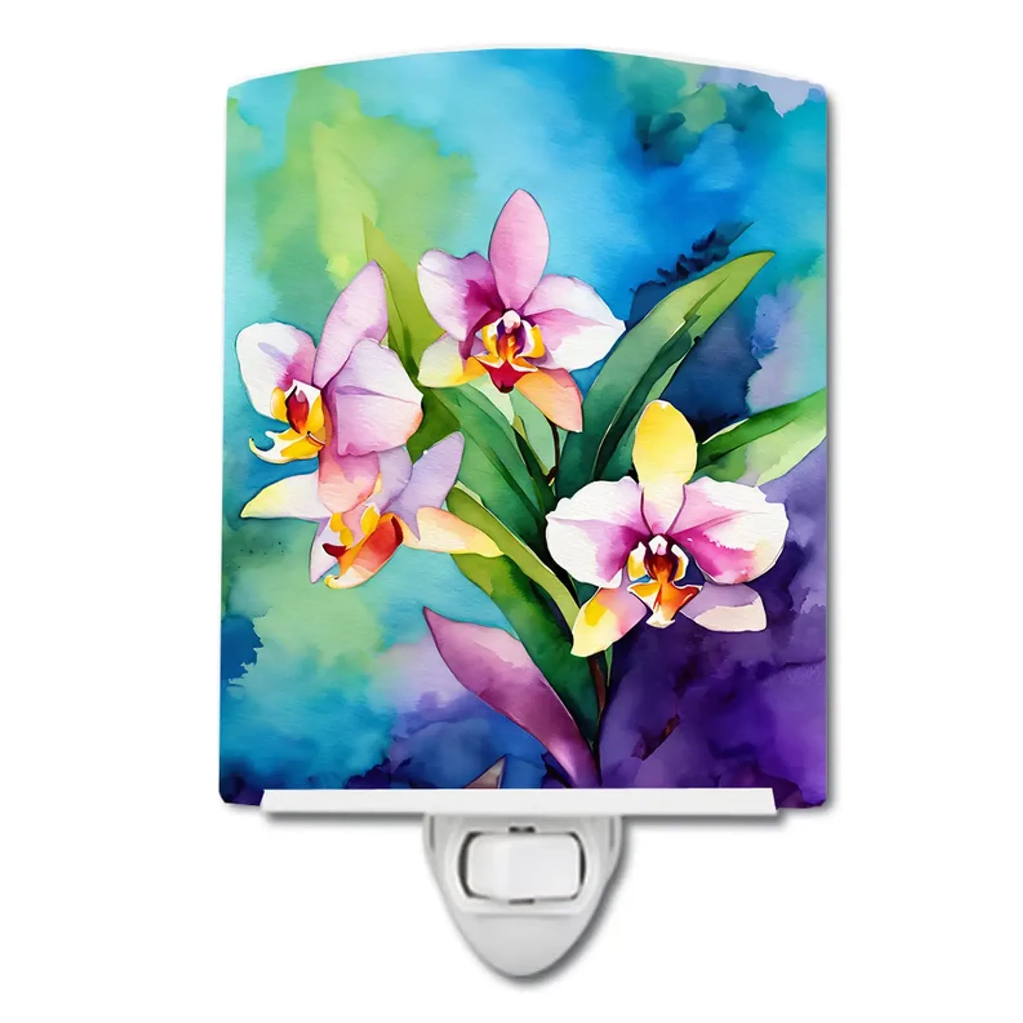 Orchids Ceramic Night Light