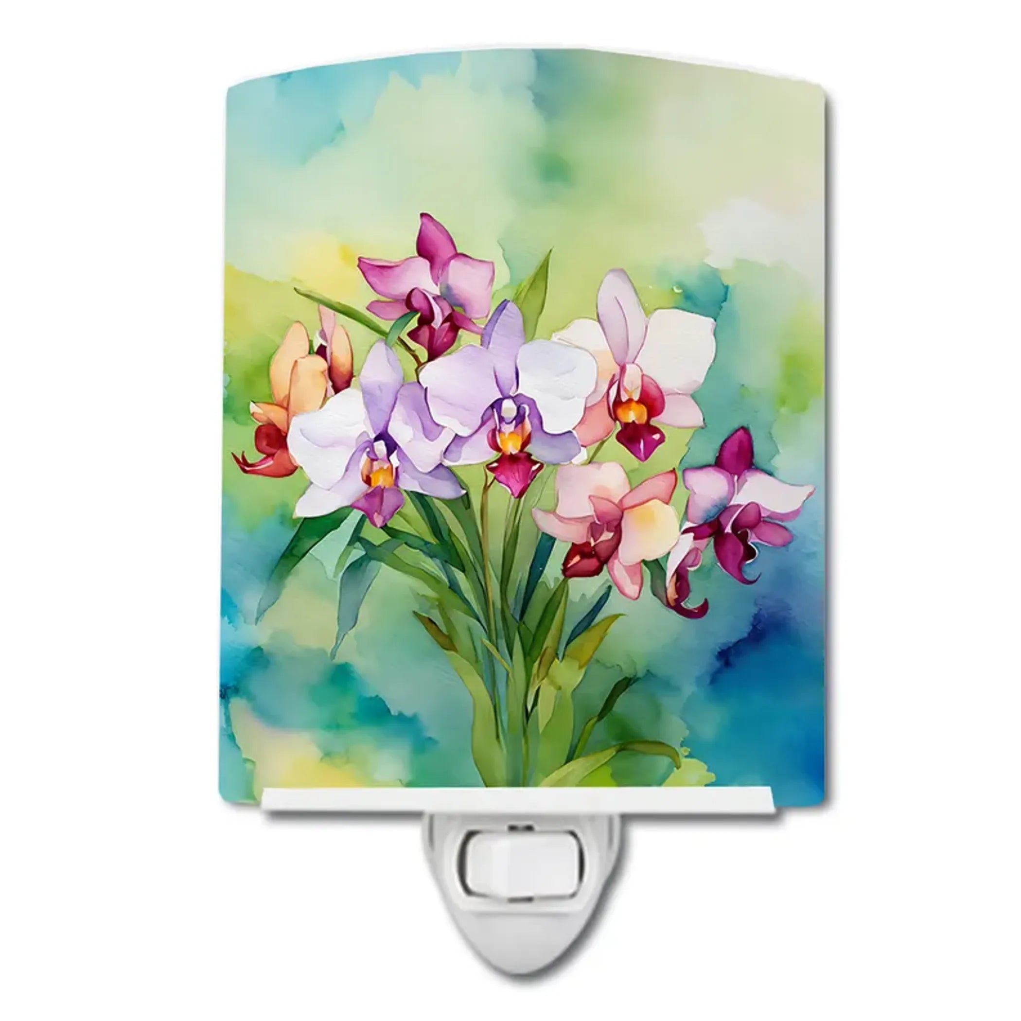 Orchids Ceramic Night Light