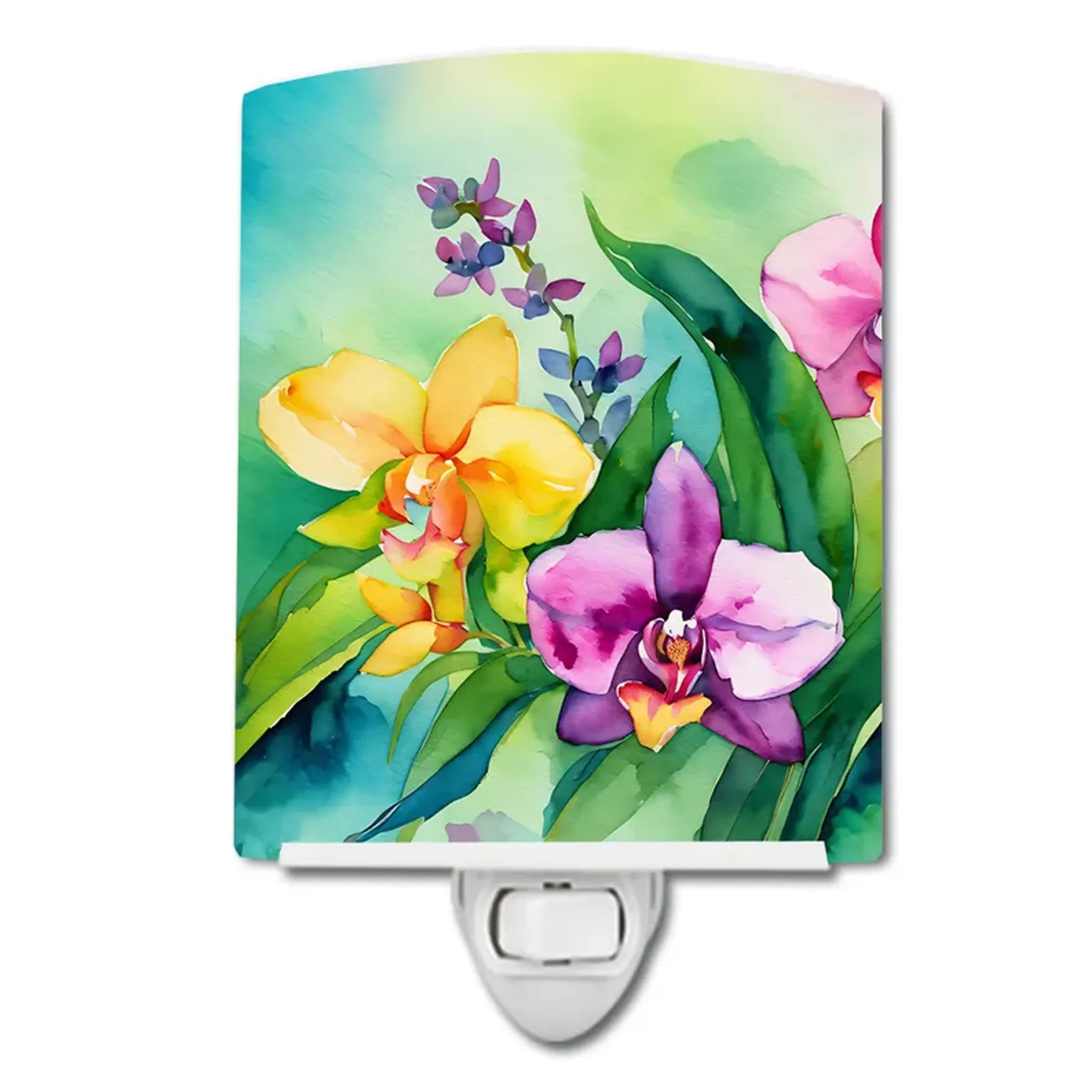 Orchids Ceramic Night Light