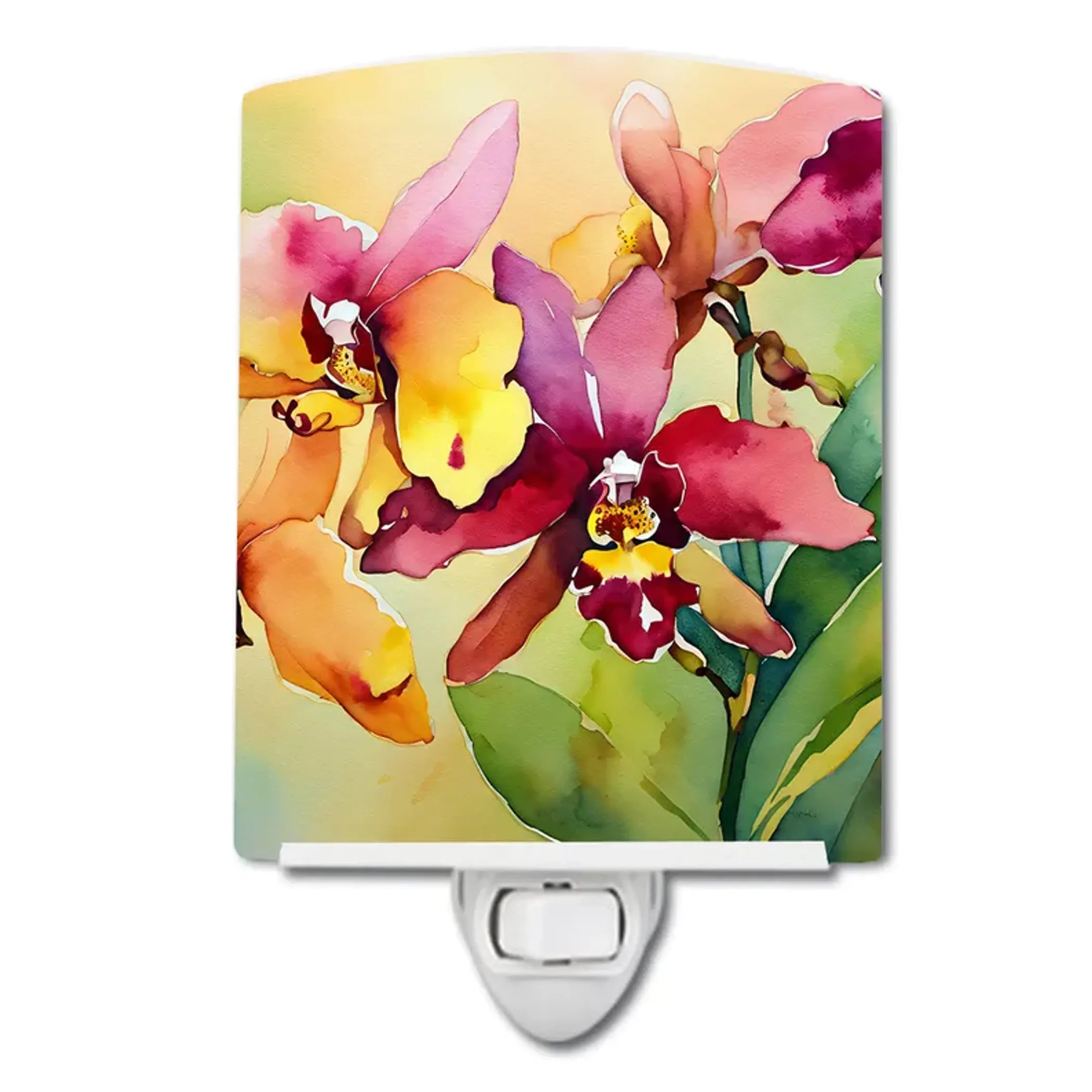 Orchids Ceramic Night Light