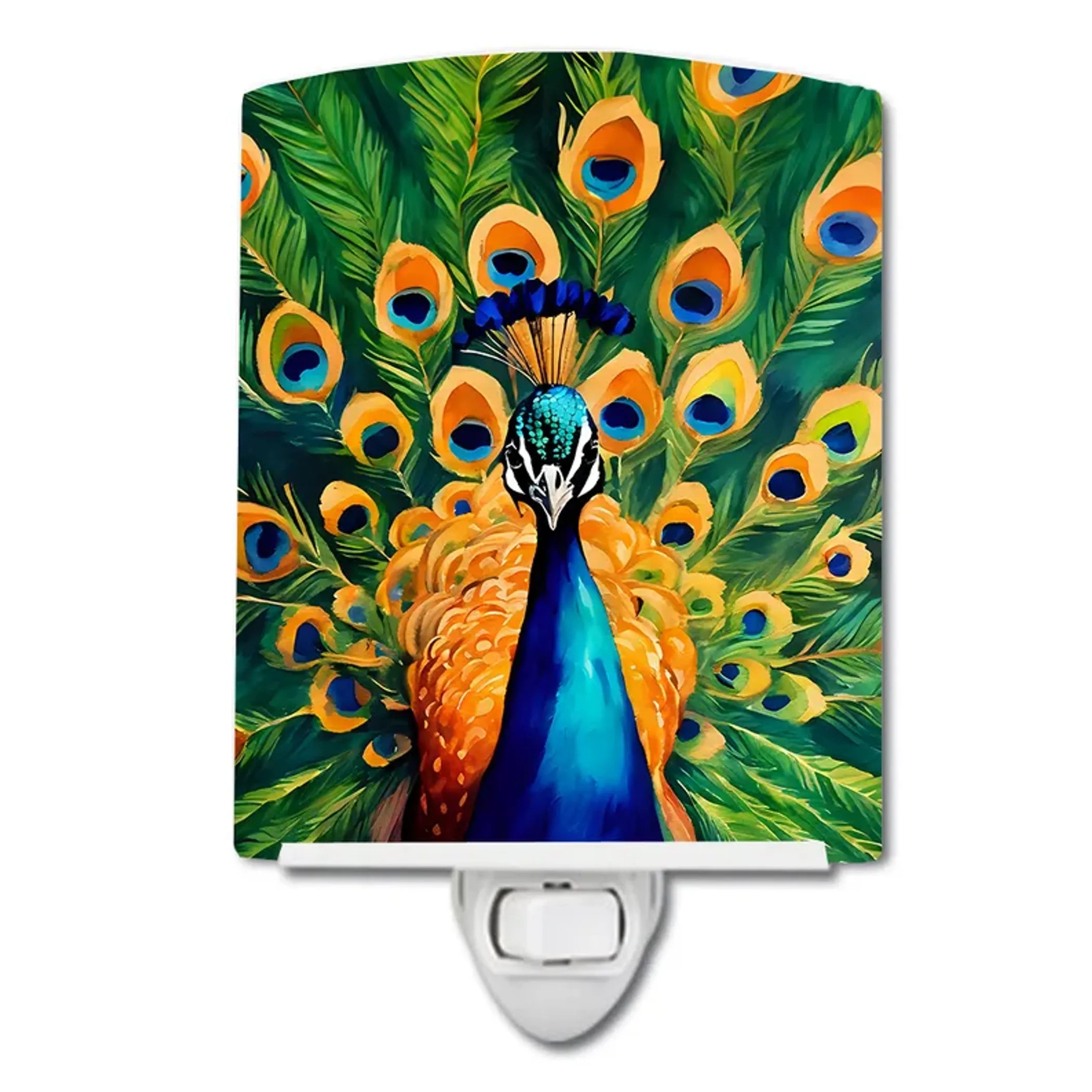Peacock Ceramic Night Light