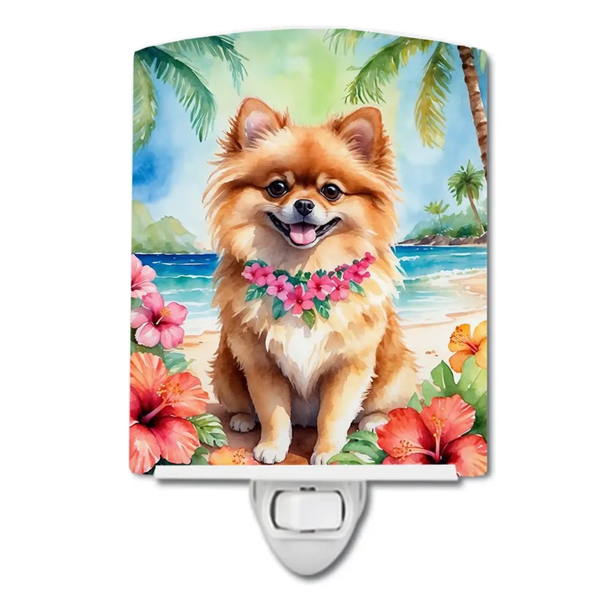 Pomeranian Ceramic Night Light