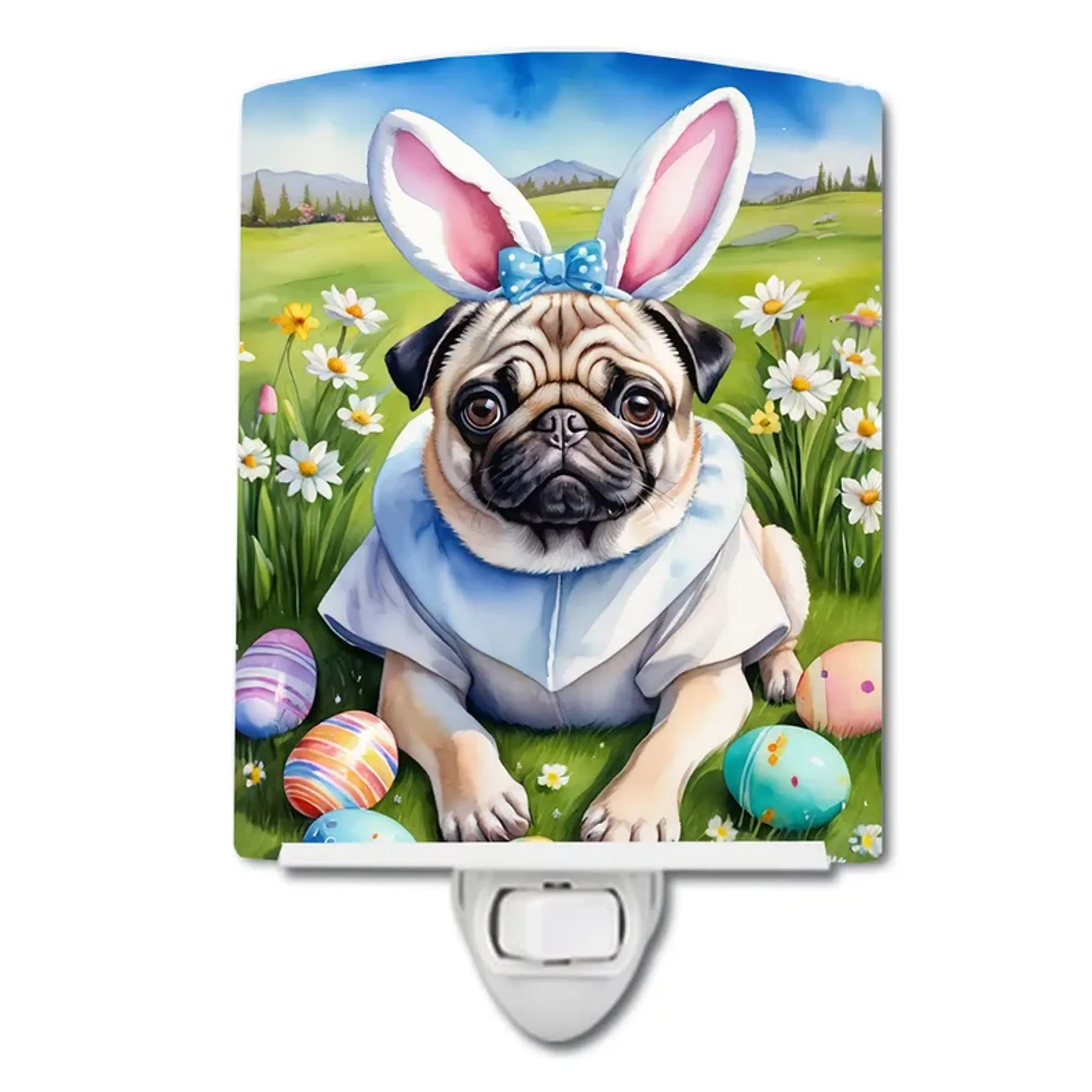 Pug Ceramic Night Light