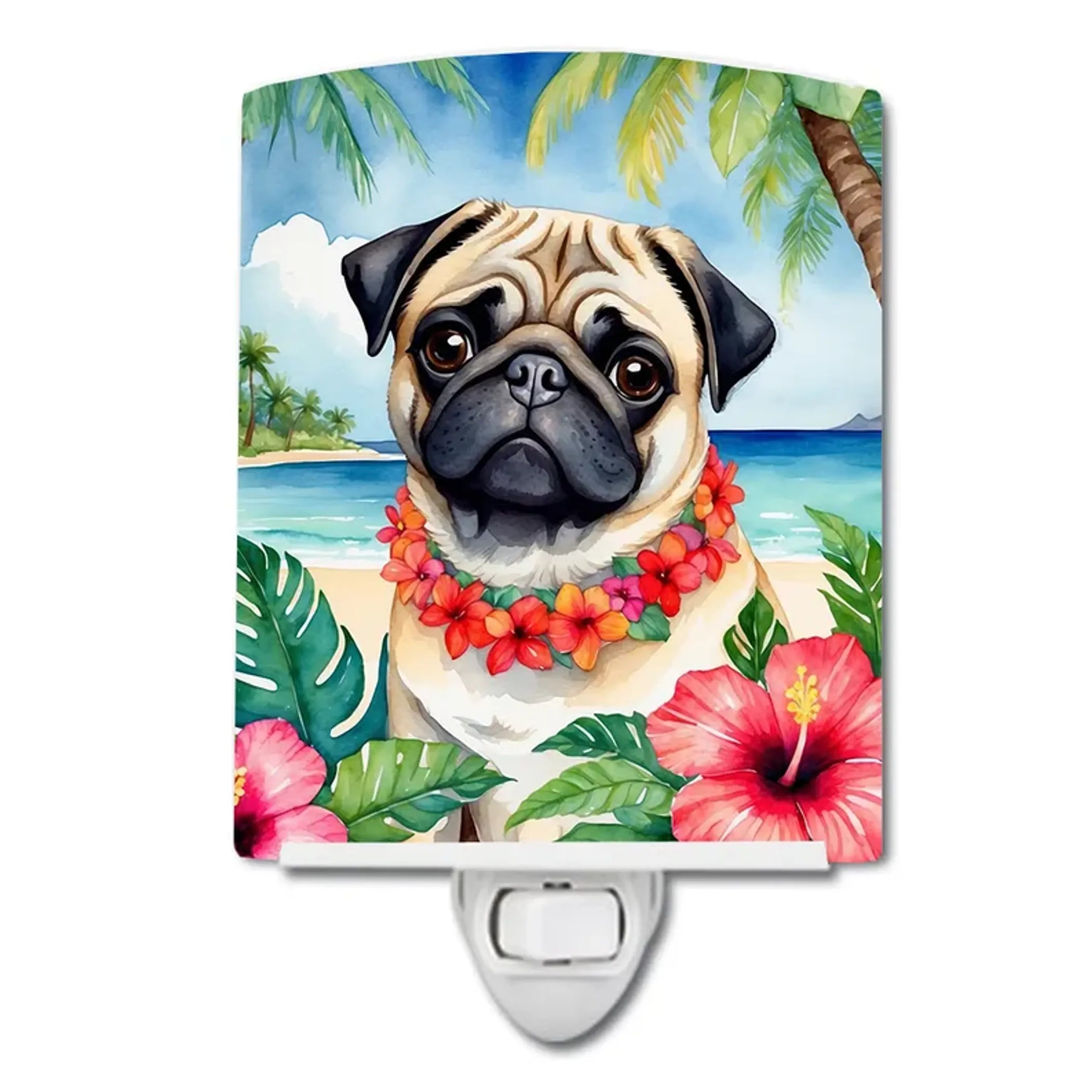 Pug Ceramic Night Light