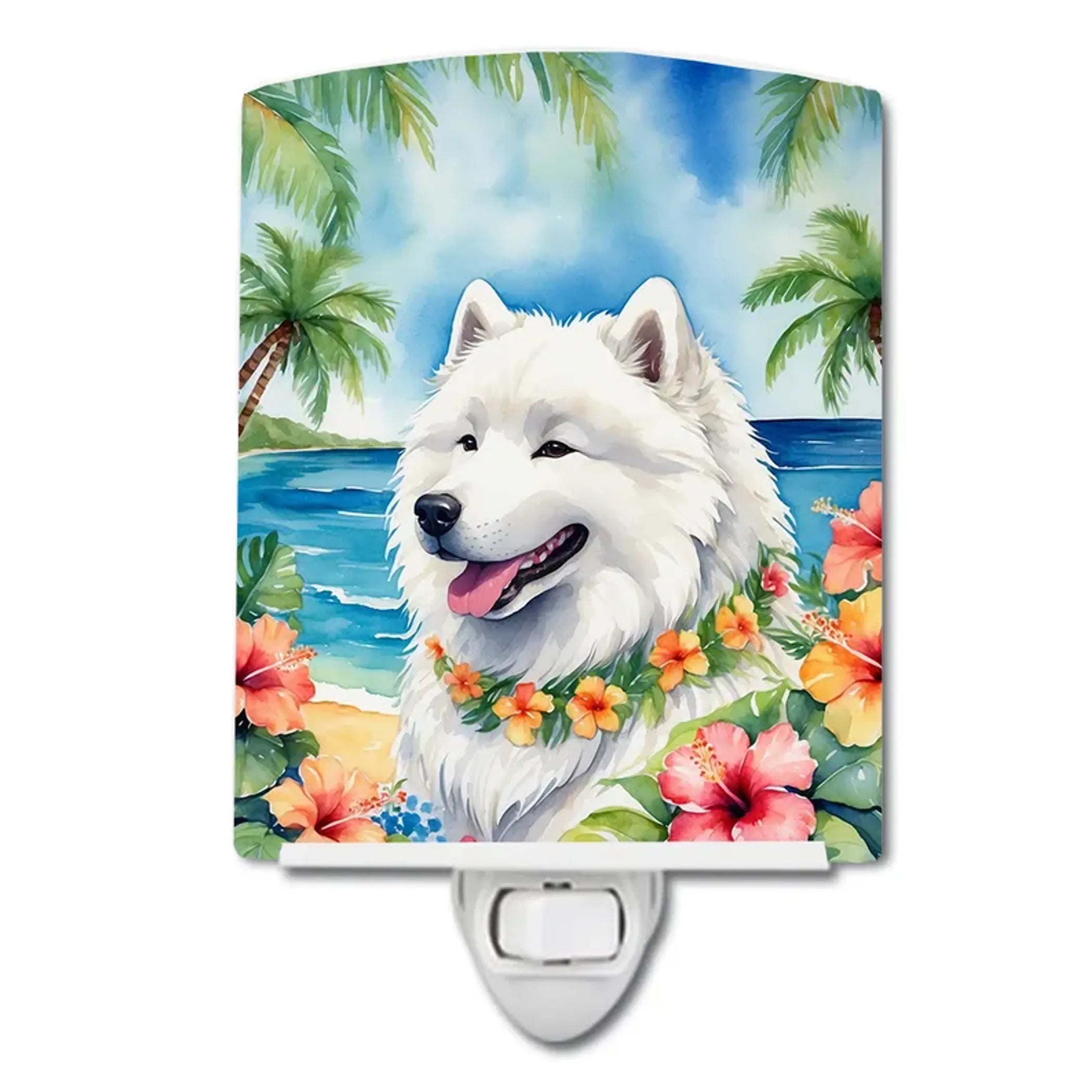 Samoyed Ceramic Night Light