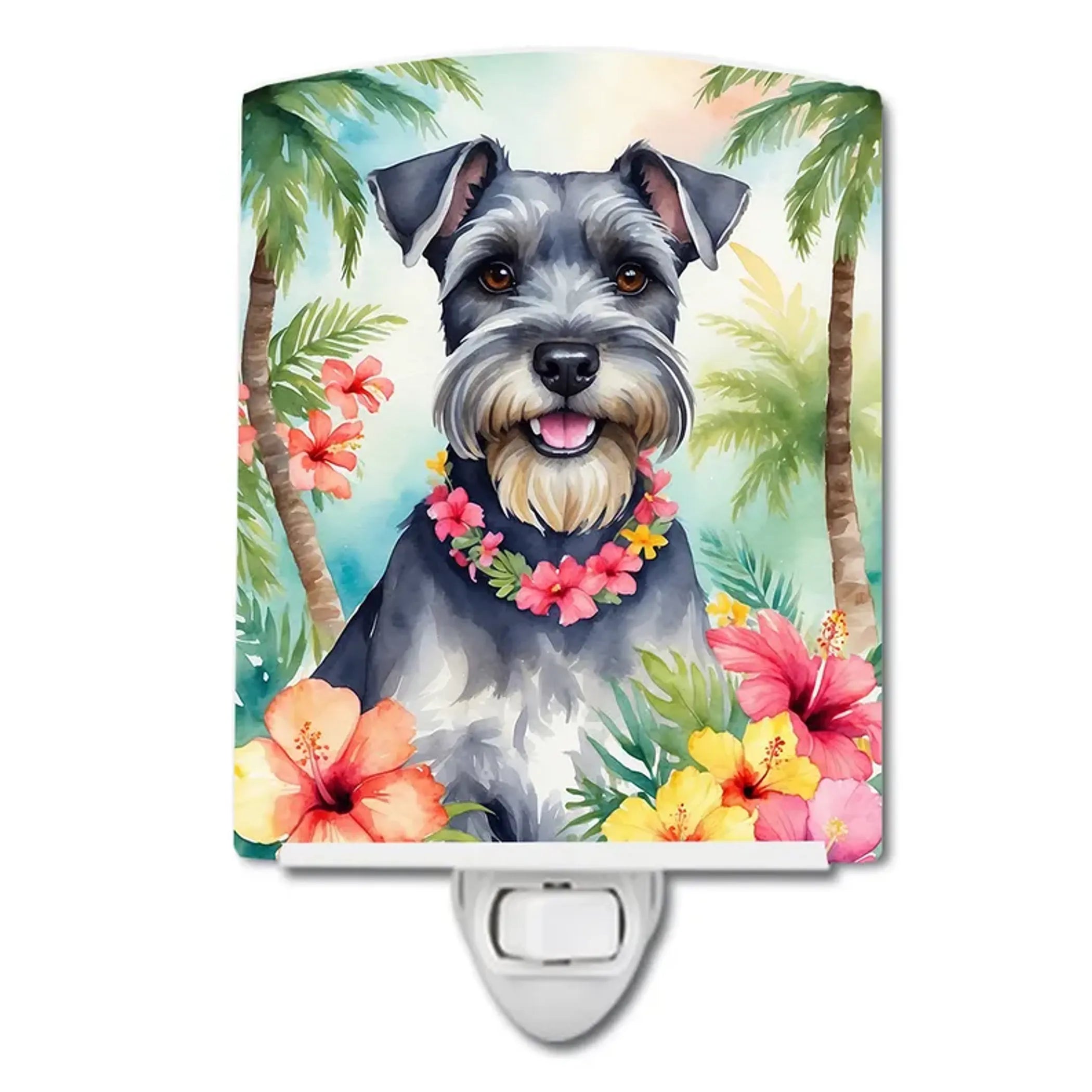 Schnauzer Ceramic Night Light