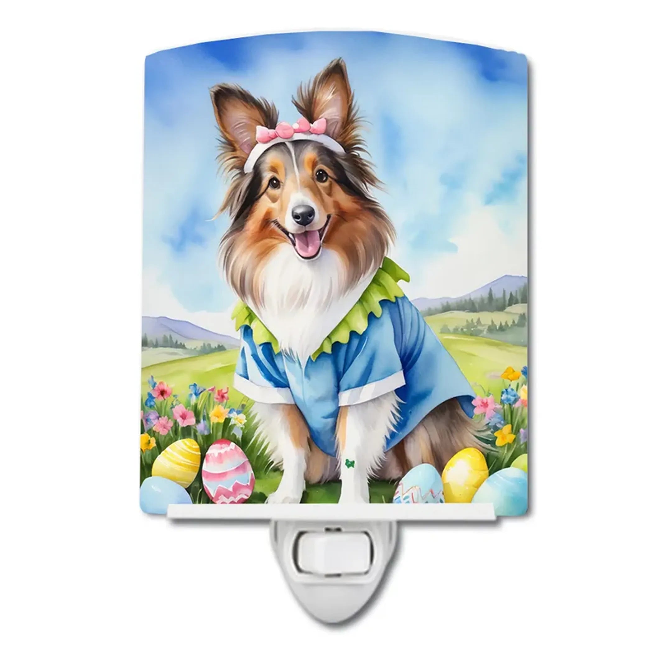 Sheltie Ceramic Night Light