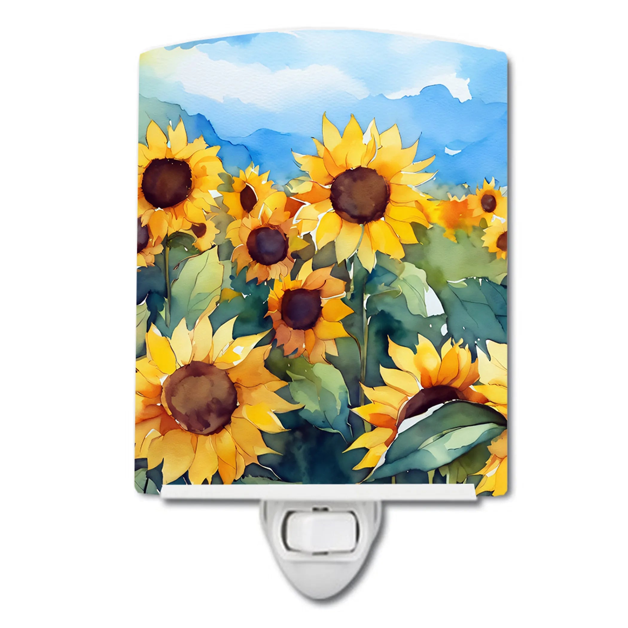 Sunflowers Ceramic Night Light