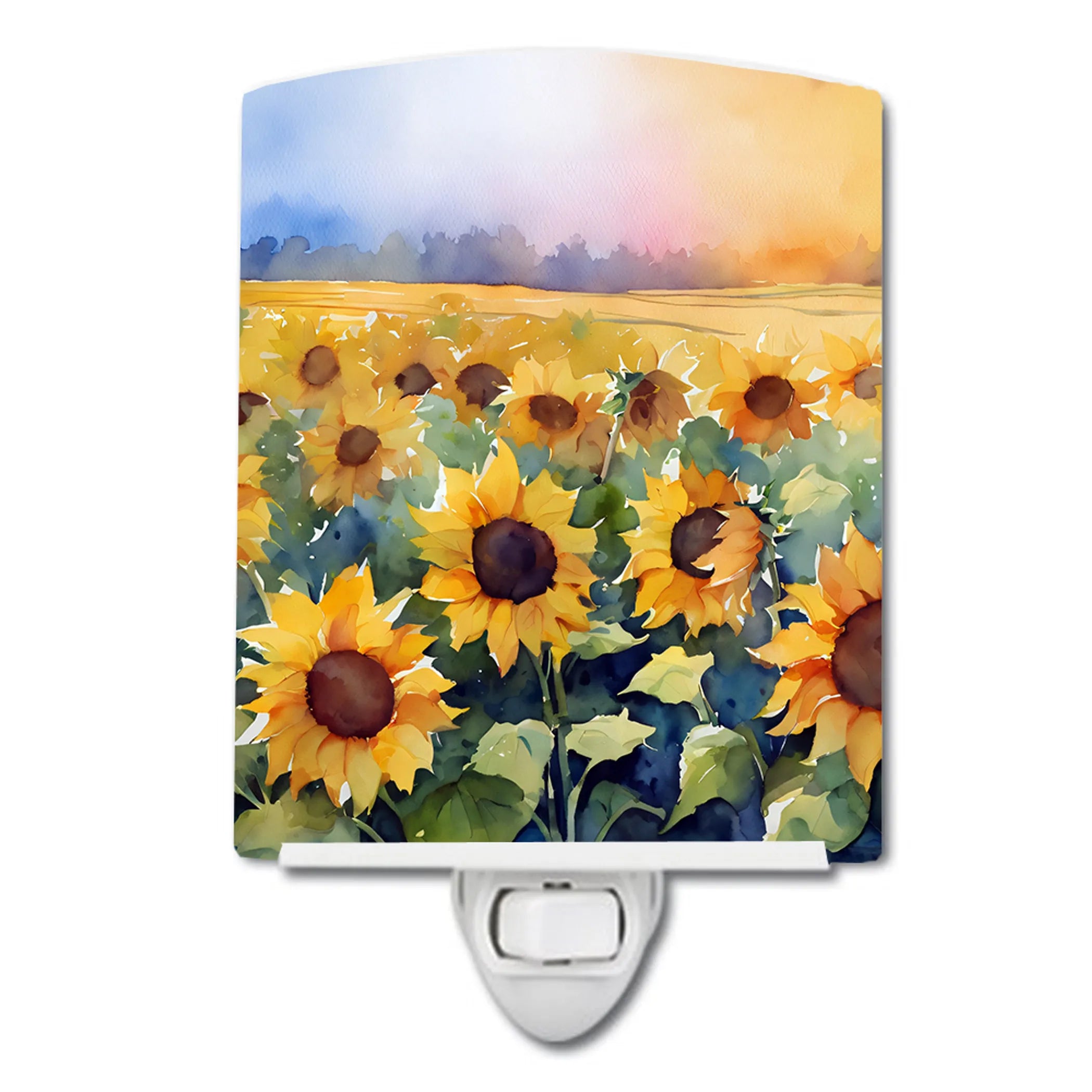 Sunflowers Ceramic Night Light