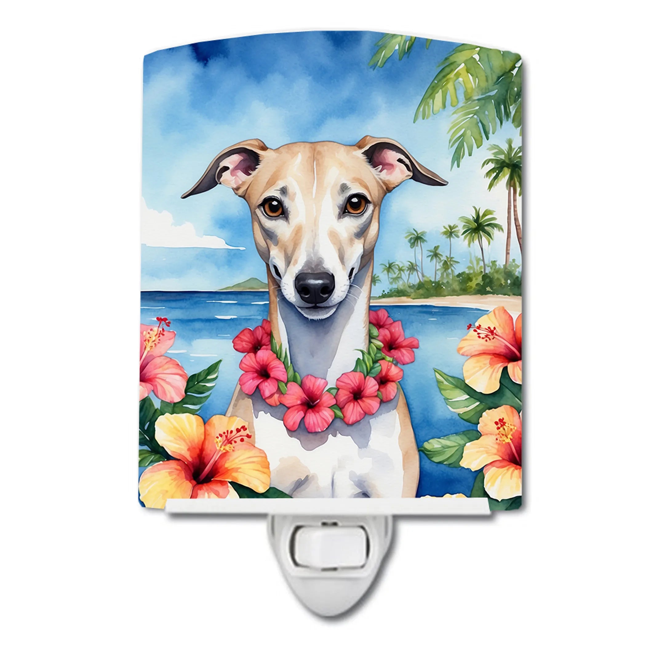 Whippet Ceramic Night Light
