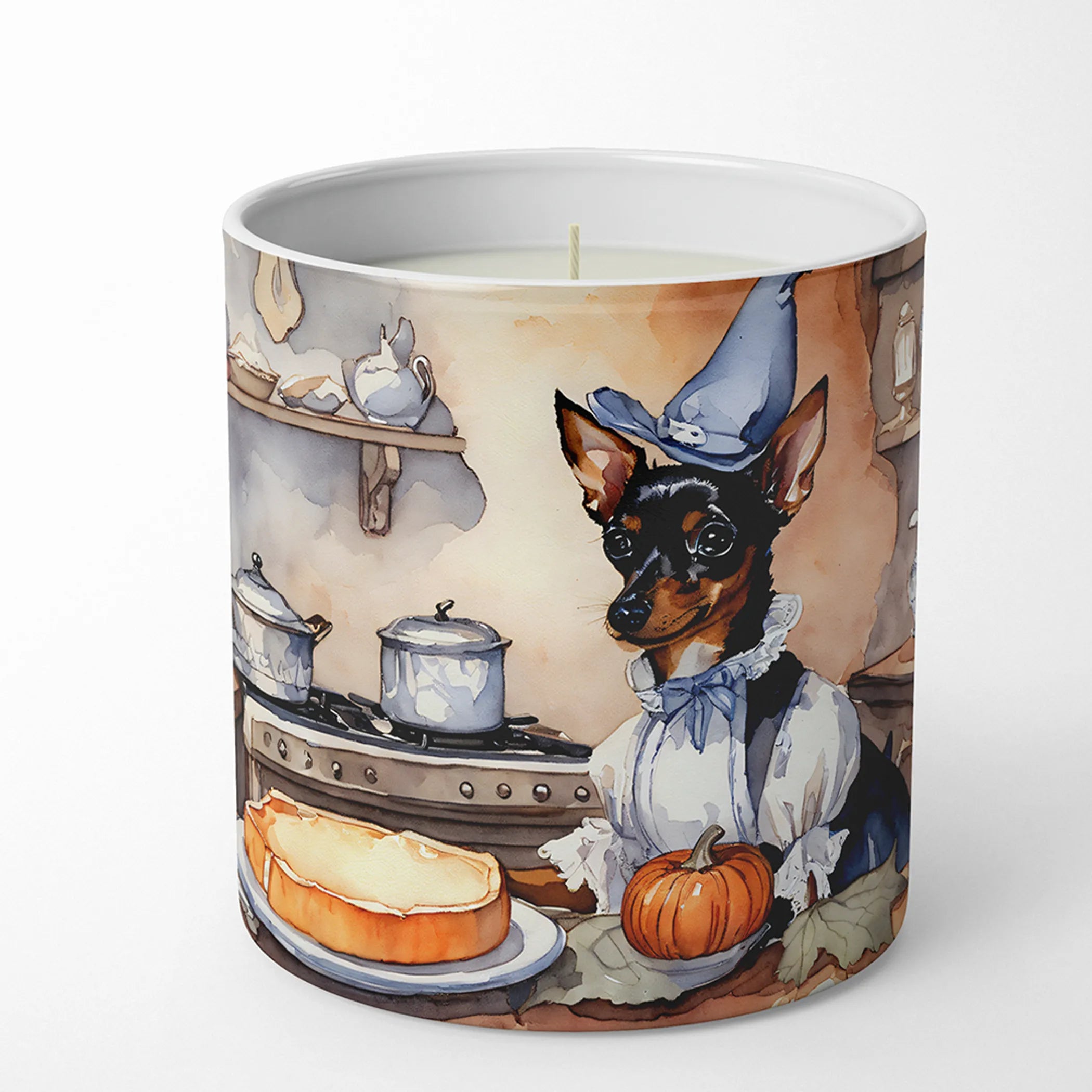Miniature Pinscher Fall Kitchen Pumpkins Decorative Soy Candle