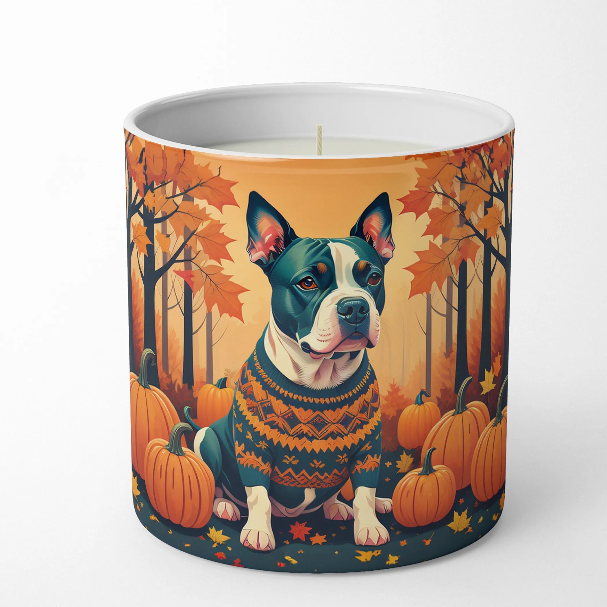 Pit  Terrier Fall Decorative Soy Candle
