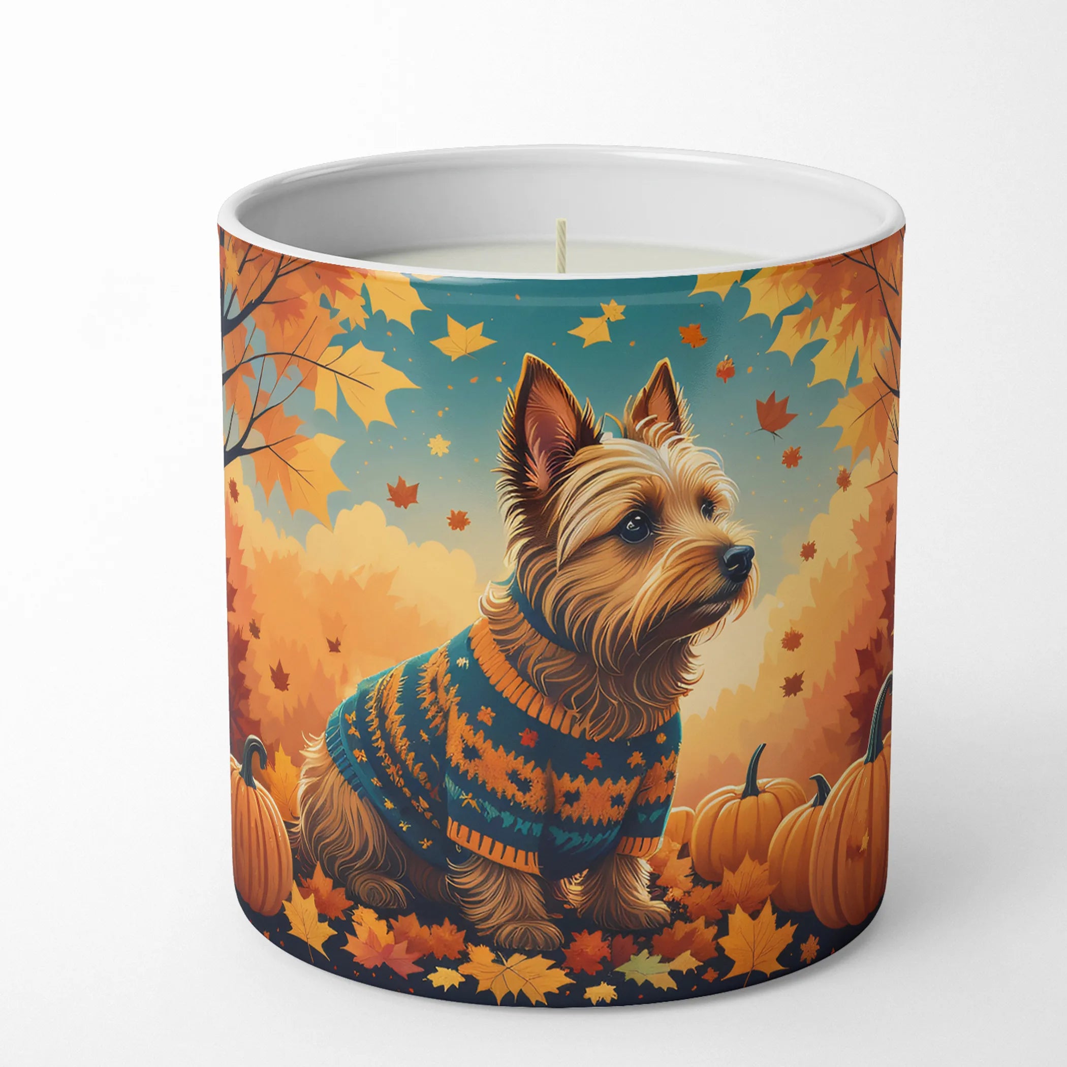 Australian Terrier Terrier Fall Decorative Soy Candle