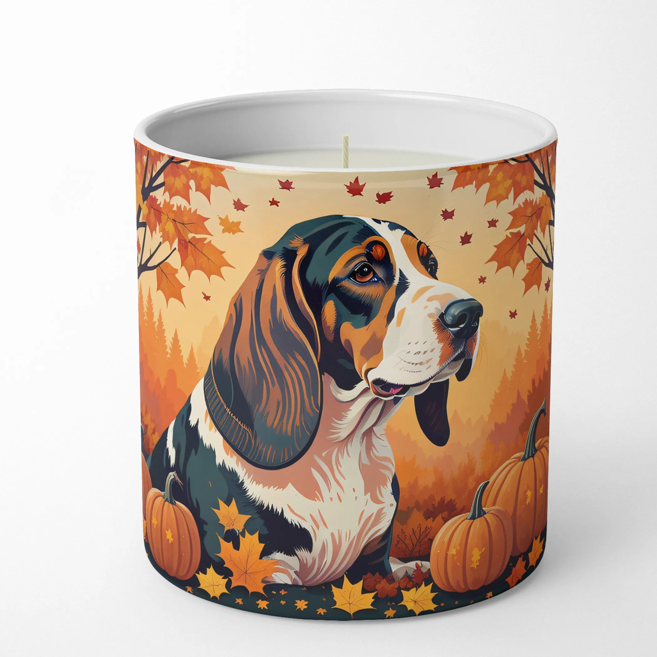 Basset Hound Fall Decorative Soy Candle