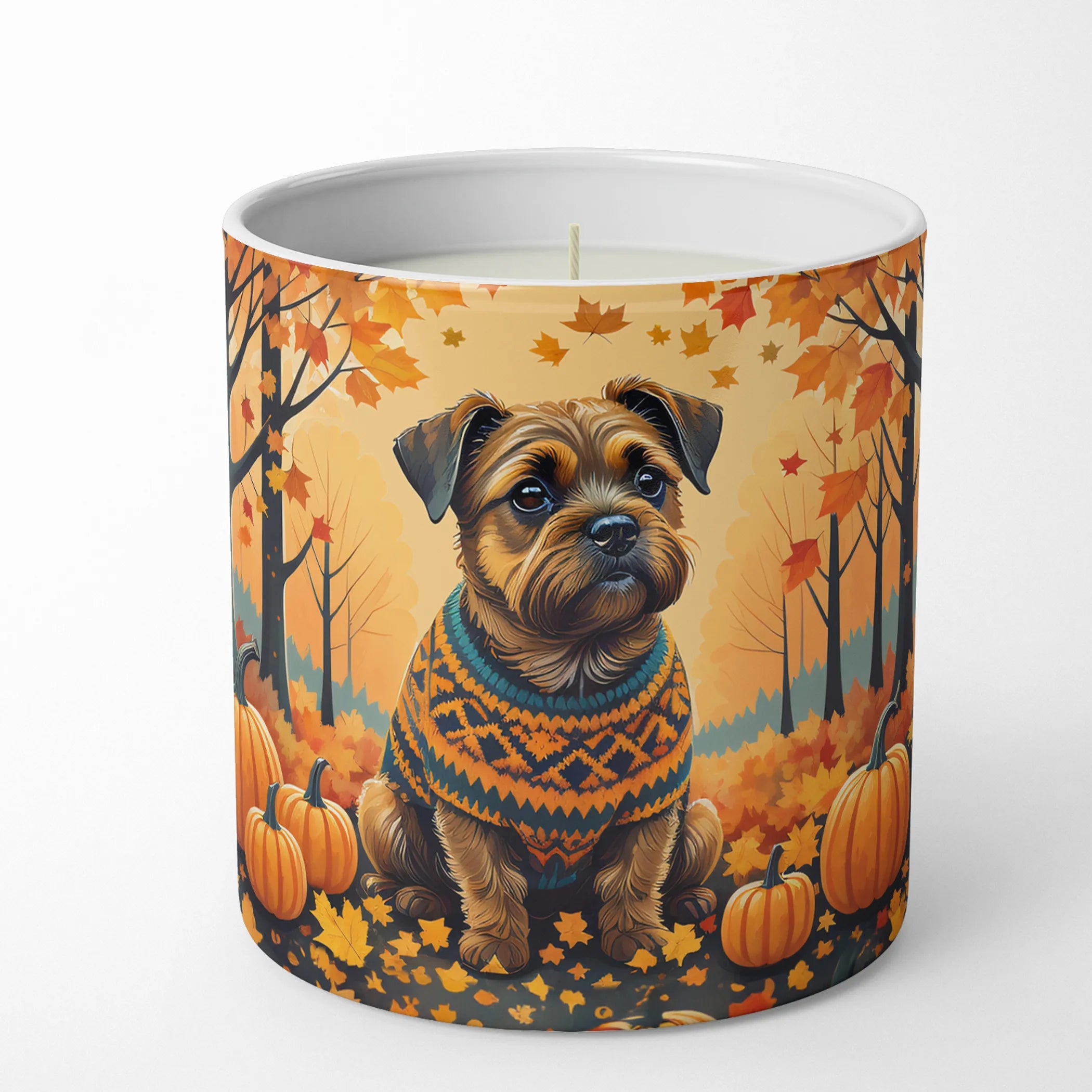 Border Terrier Fall Decorative Soy Candle