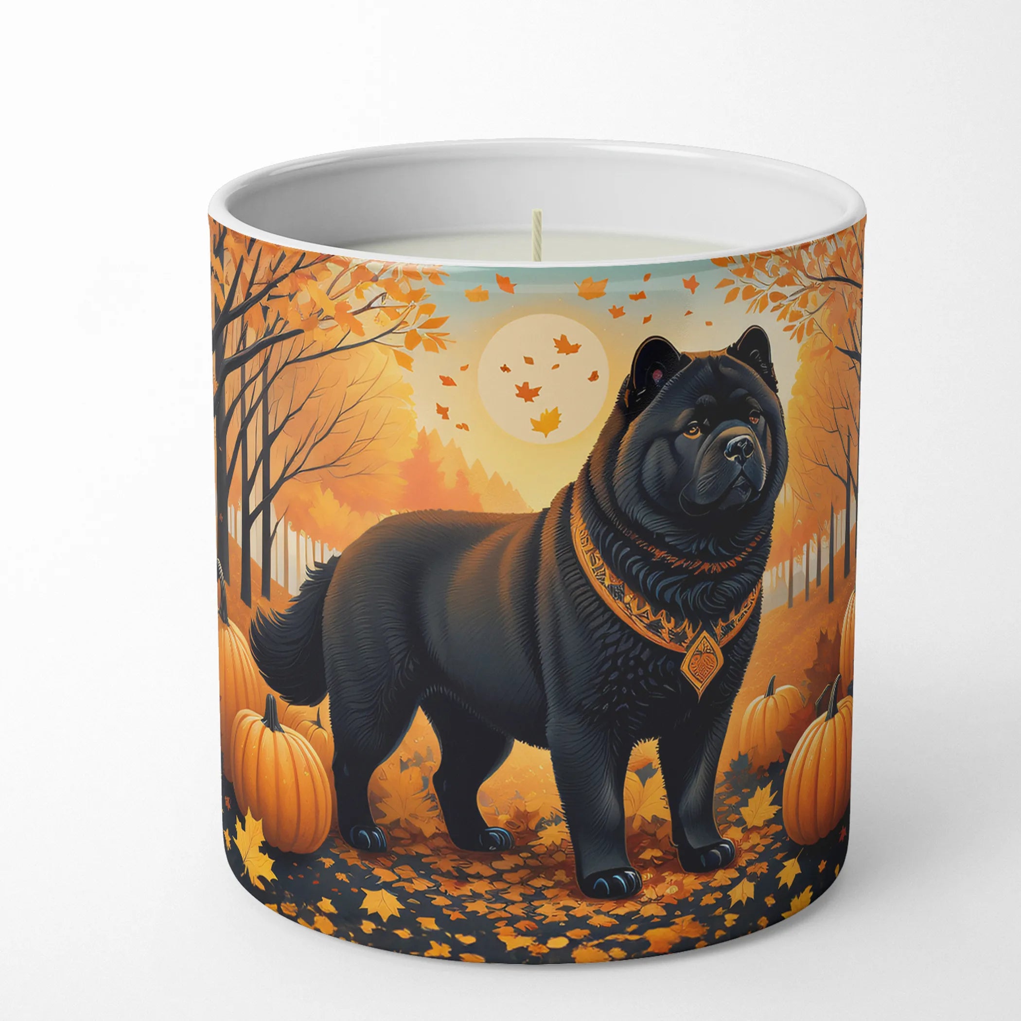Black Chow Chow Fall Decorative Soy Candle