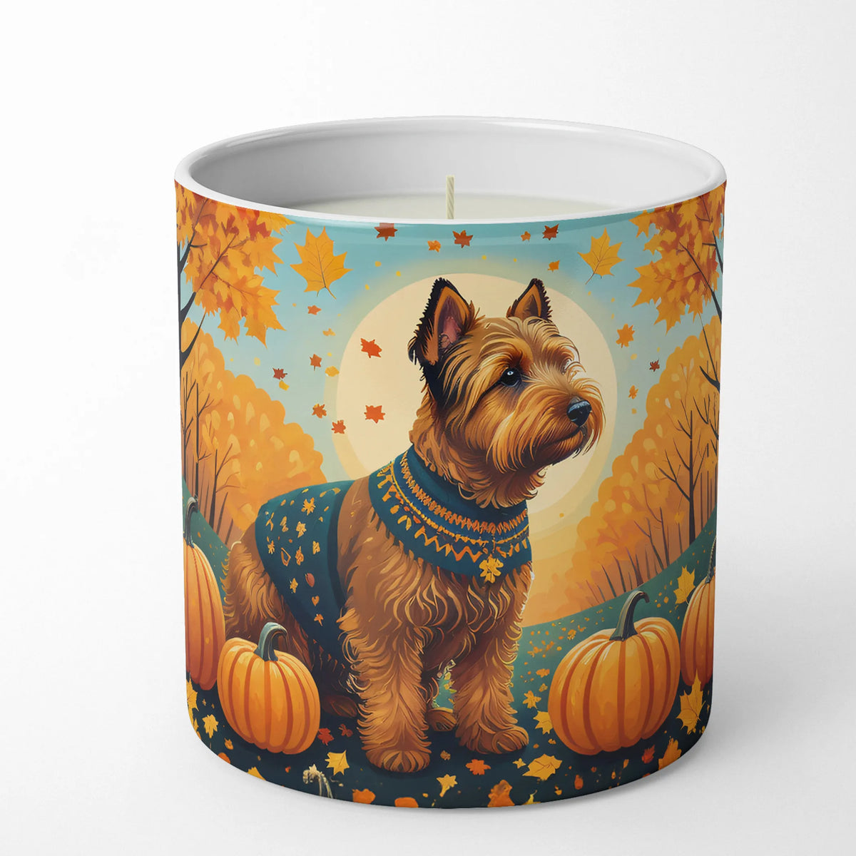 Welsh Terrier Fall Decorative Soy Candle