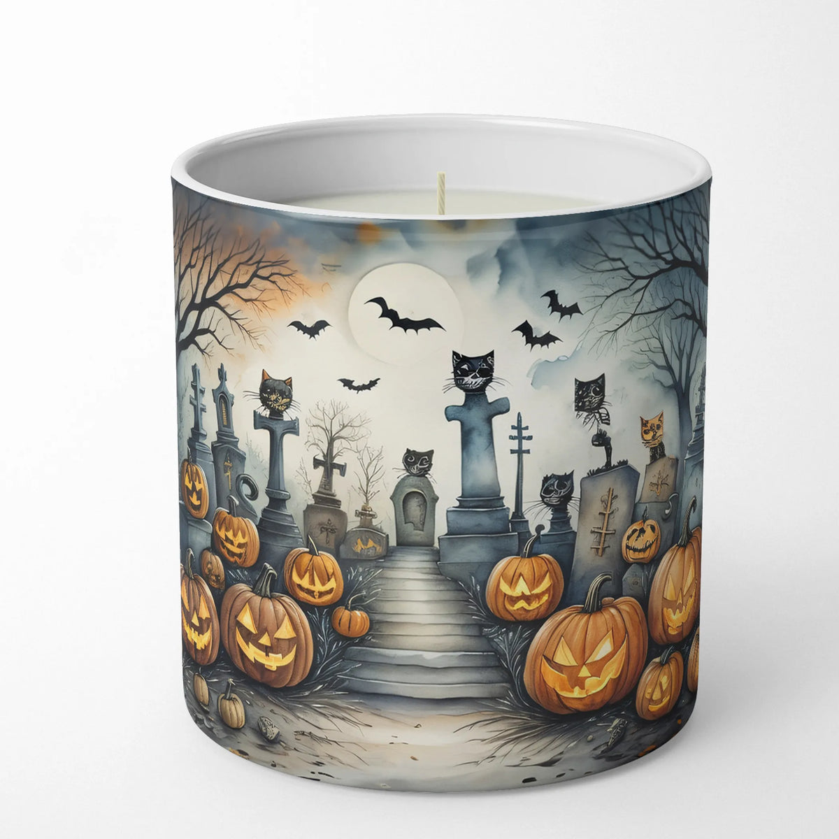 Cat Cemetery Spooky Halloween Decorative Soy Candle