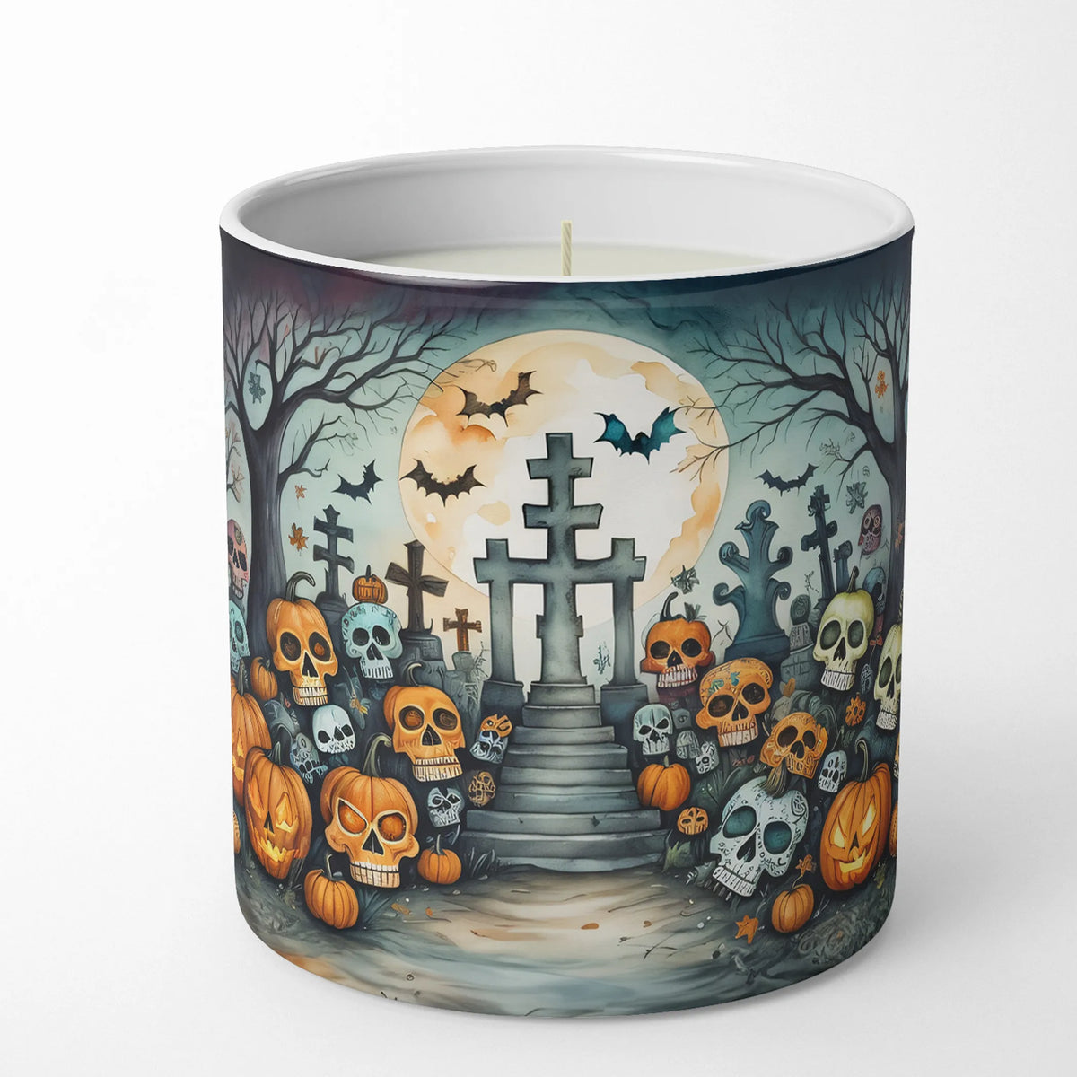 Calaveras Sugar Skulls Spooky Halloween Decorative Soy Candle