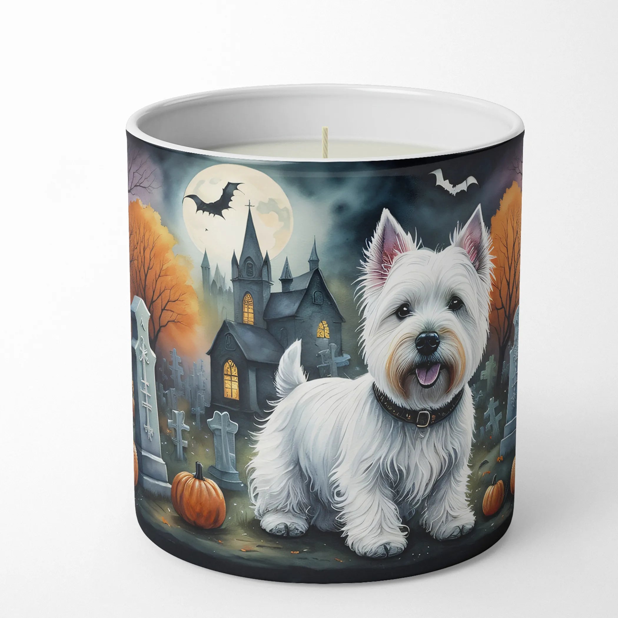 Westie Spooky Halloween Decorative Soy Candle