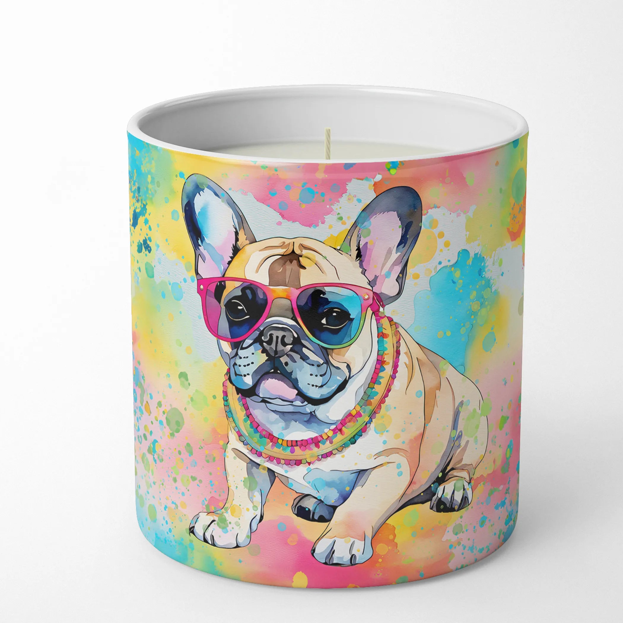 French Bulldog Hippie Dawg Decorative Soy Candle
