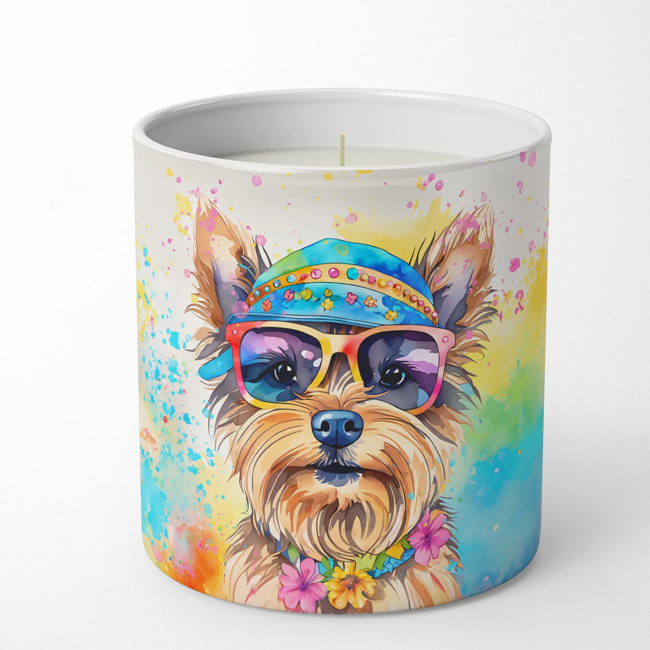 Yorkshire Terrier Hippie Dawg Decorative Soy Candle