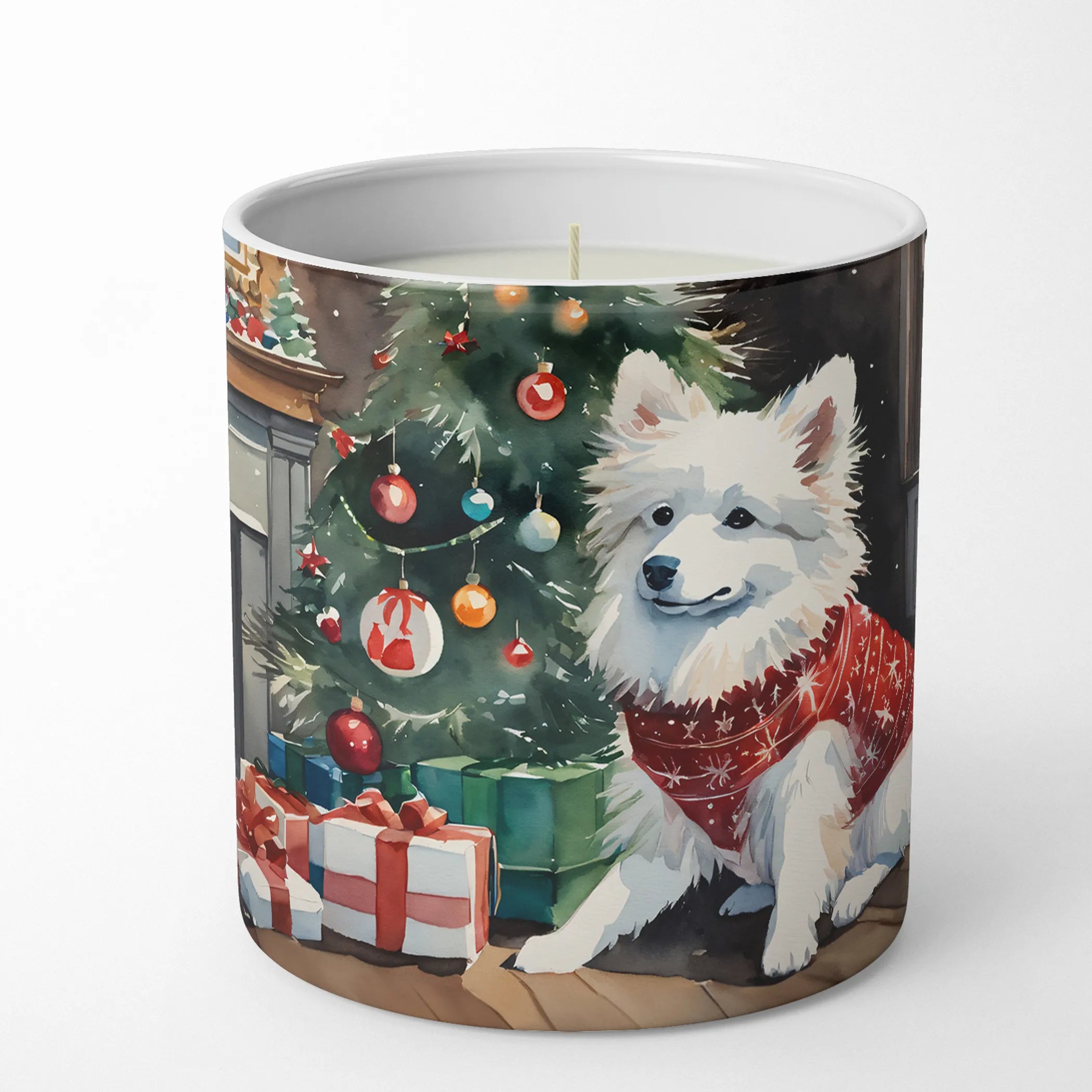 American Eskimo Cozy Christmas Decorative Soy Candle