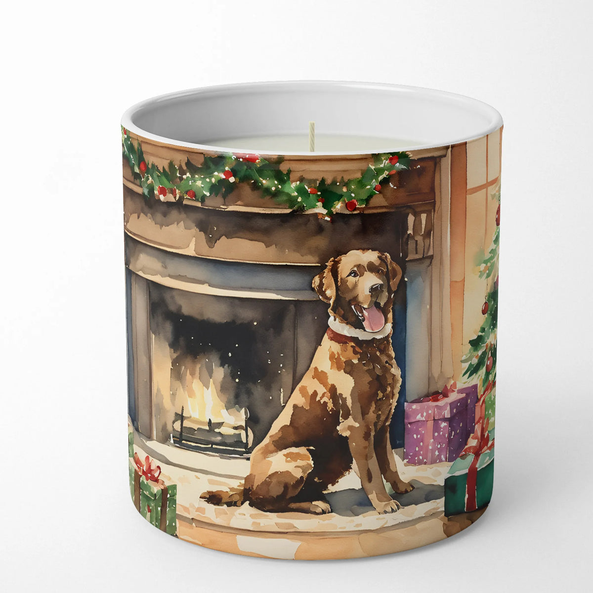Chesapeake Bay Retriever Cozy Christmas Decorative Soy Candle