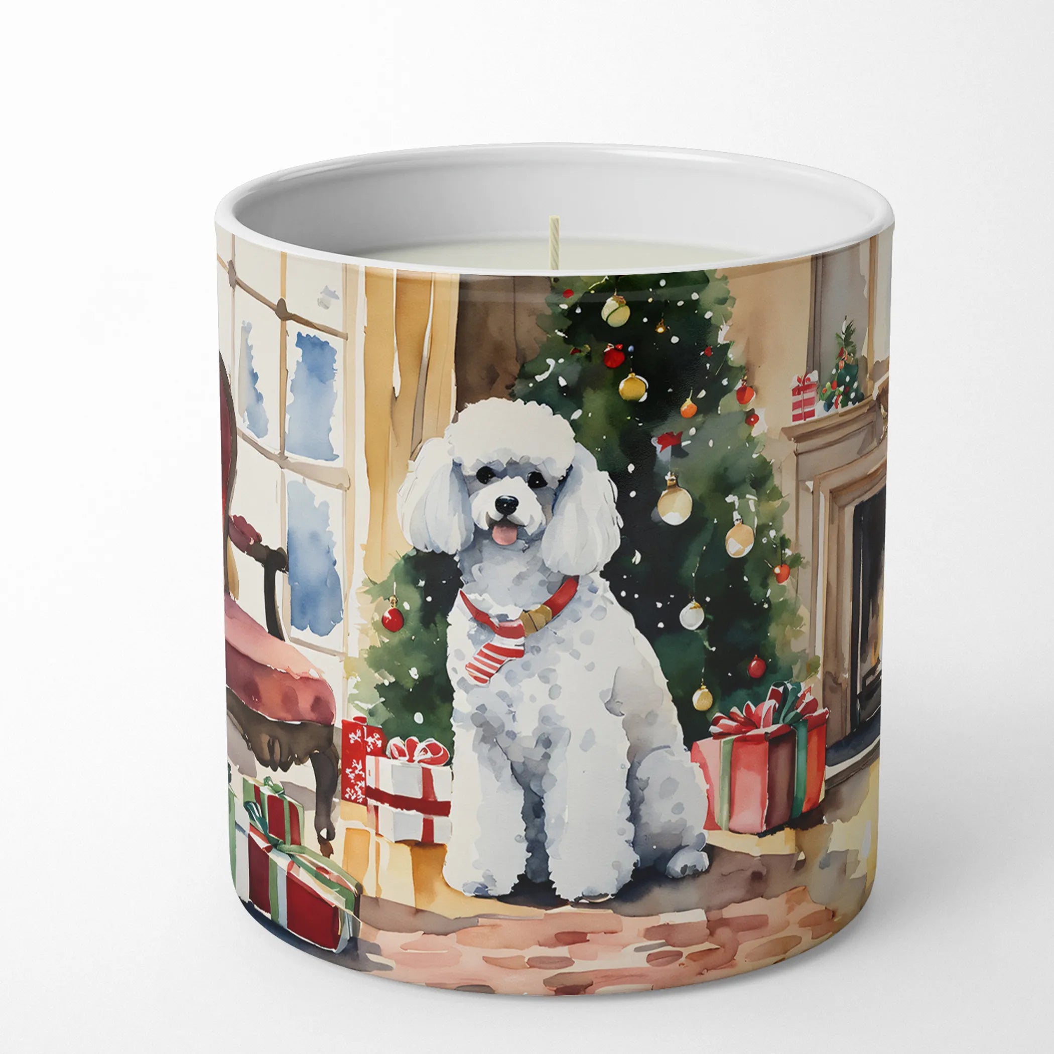 Poodle Cozy Christmas Decorative Soy Candle