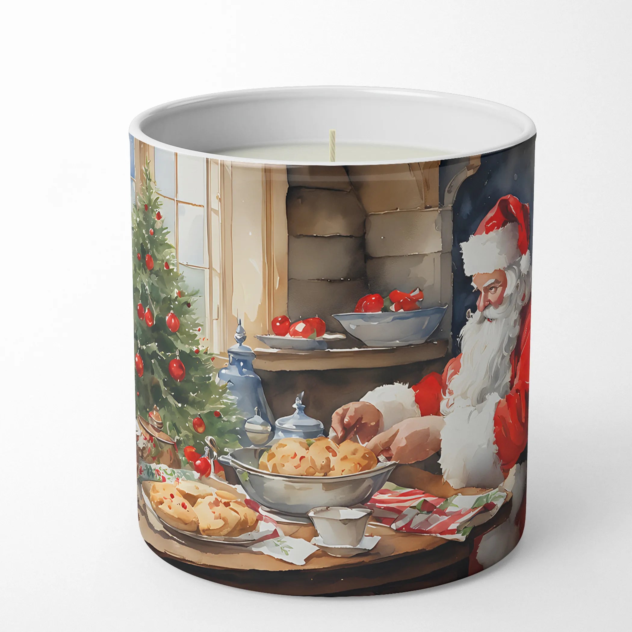 Cookies with Santa Claus Decorative Soy Candle