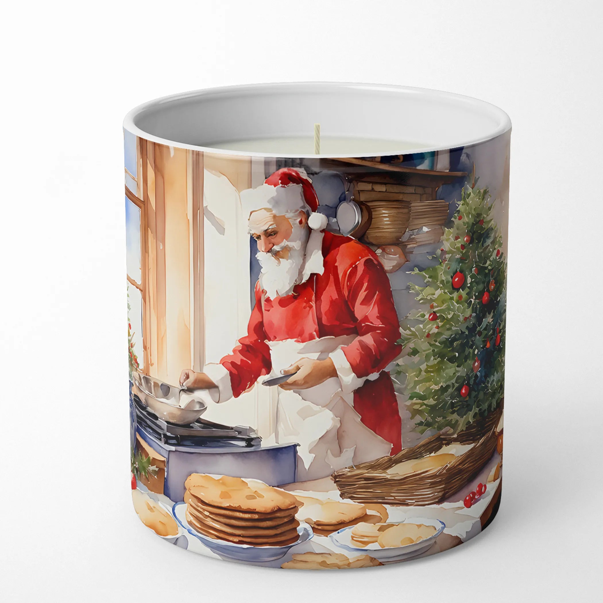 Cookies with Santa Claus Babbo Natale Decorative Soy Candle