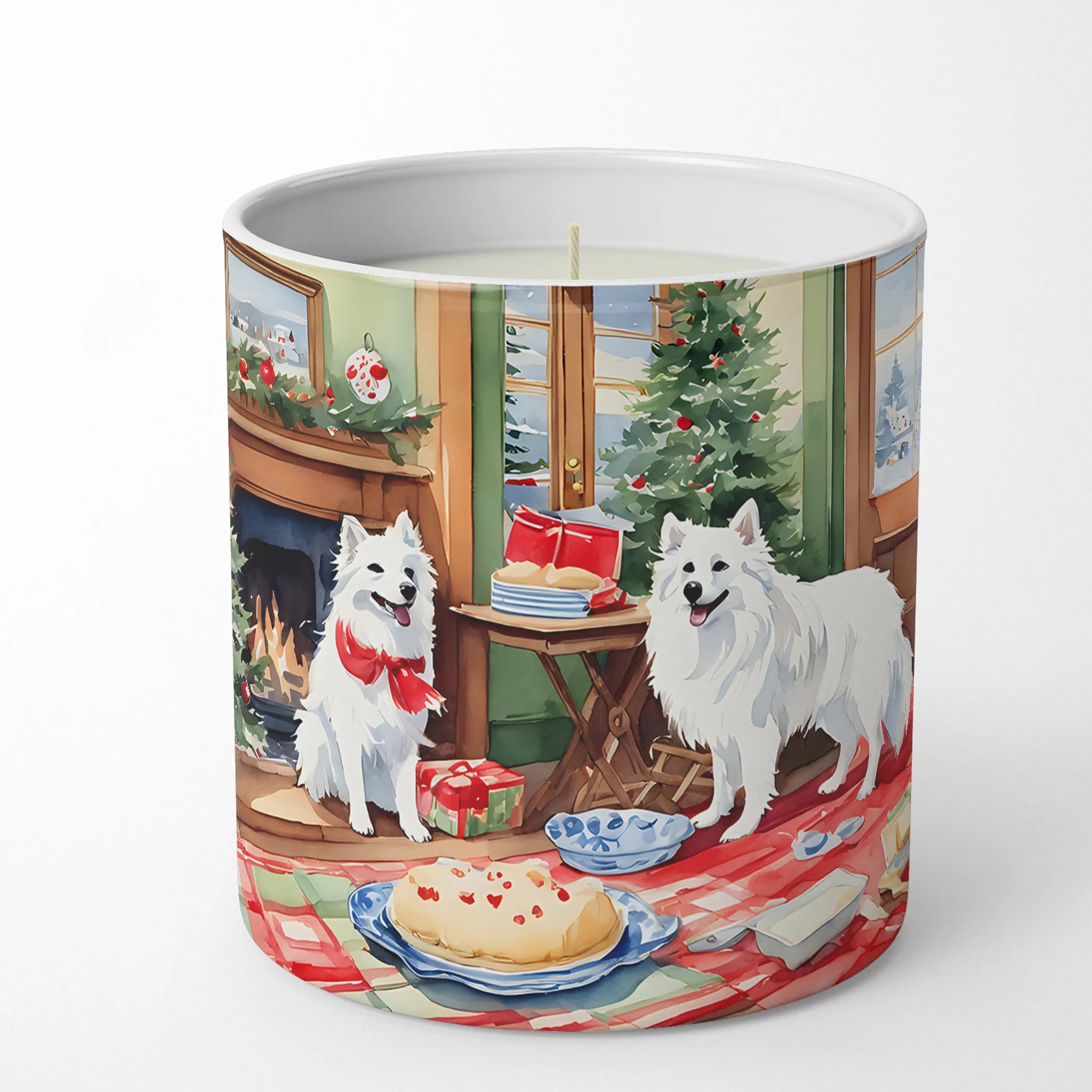 American Eskimo Christmas Cookies Decorative Soy Candle