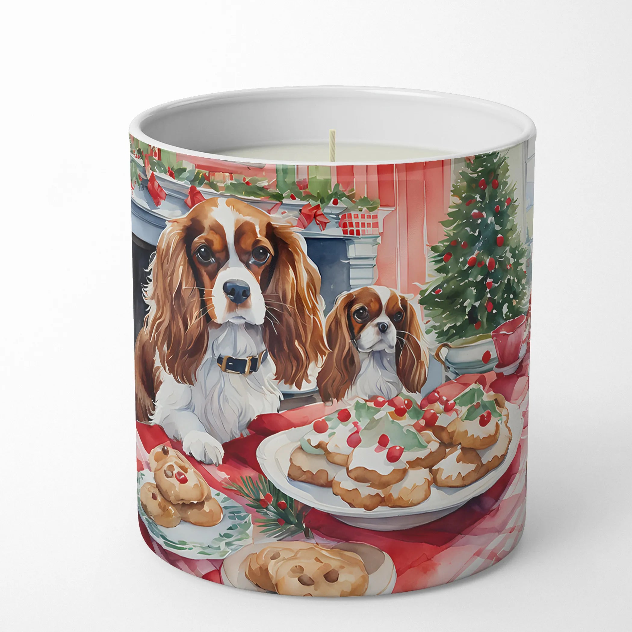 Cavalier Spaniel Christmas Cookies Decorative Soy Candle
