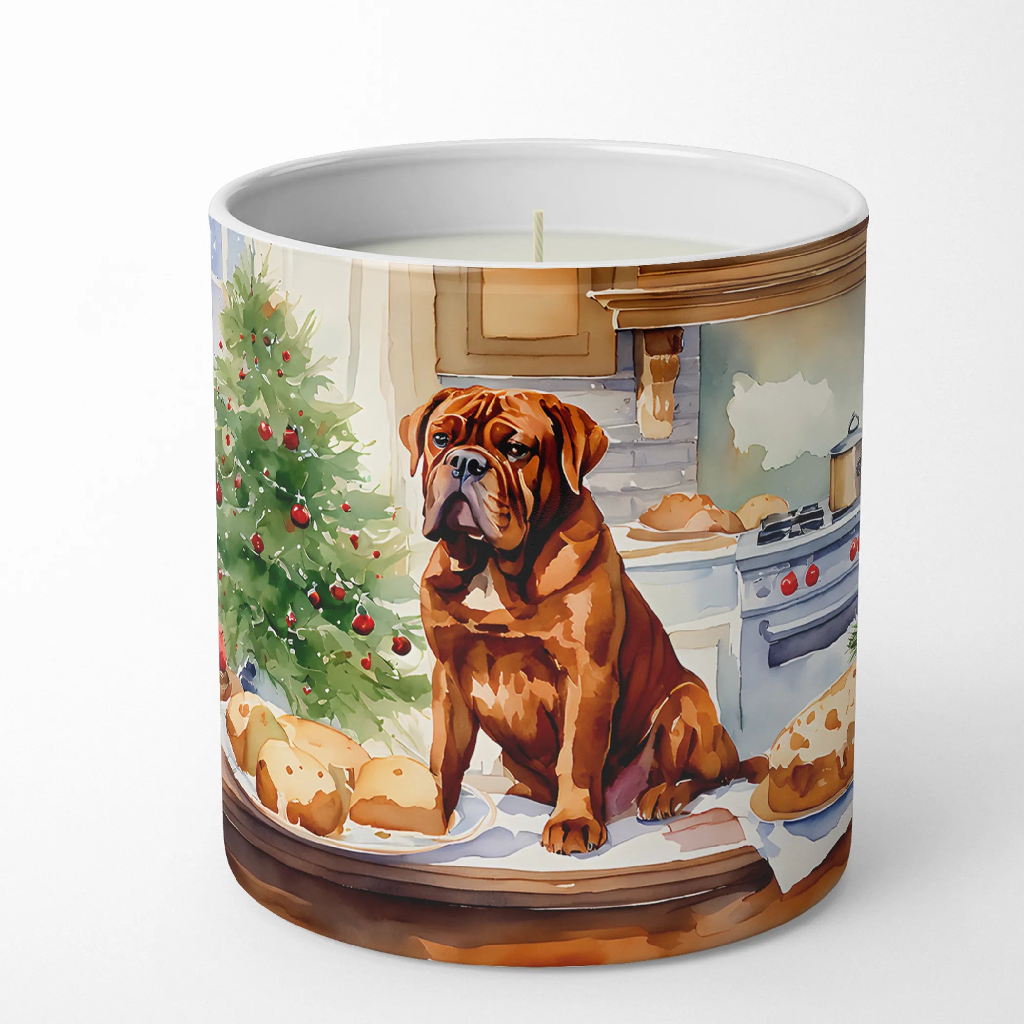 Dogue de Bordeaux Christmas Cookies Decorative Soy Candle