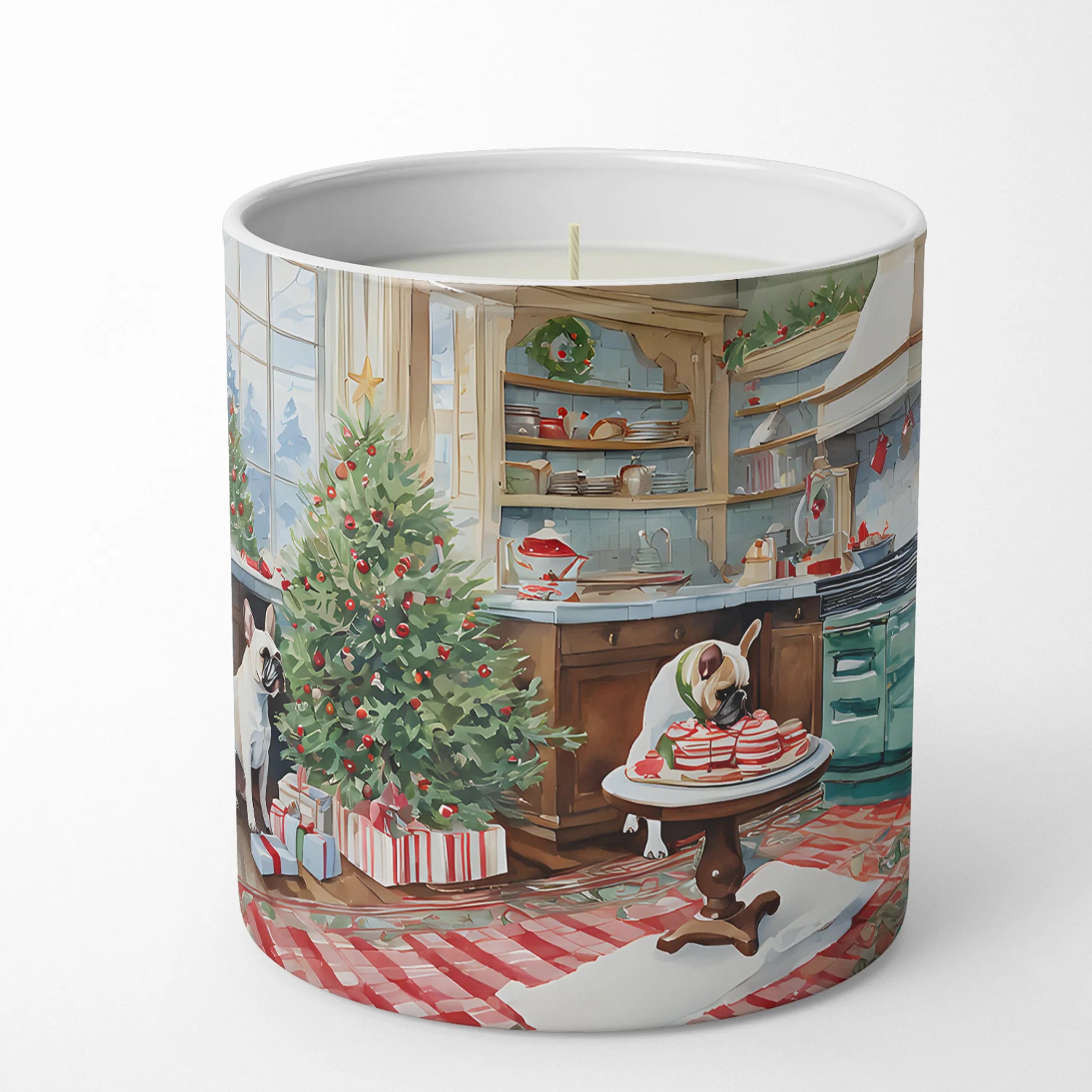 French Bulldog Christmas Cookies Decorative Soy Candle