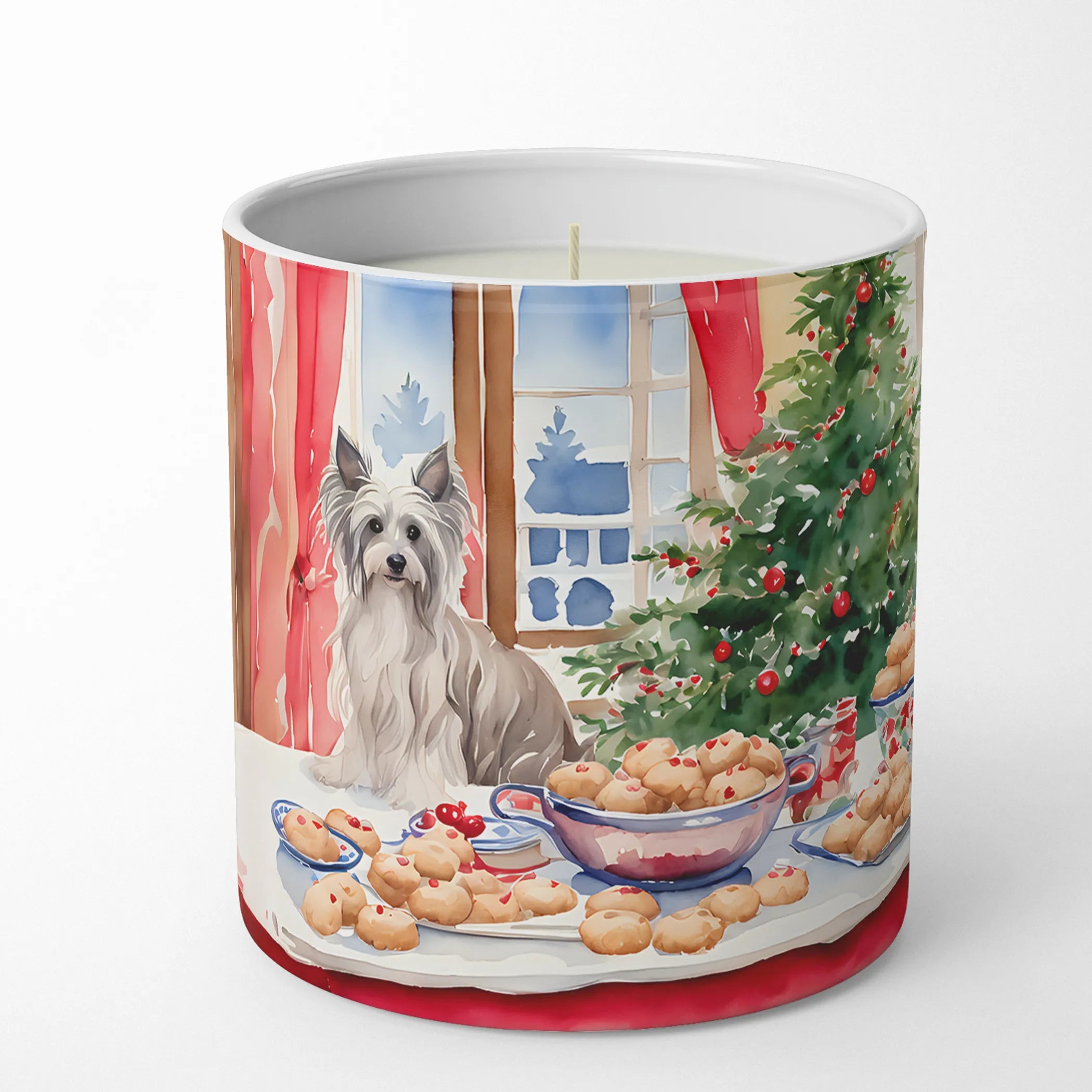 Chinese Crested Christmas Cookies Decorative Soy Candle