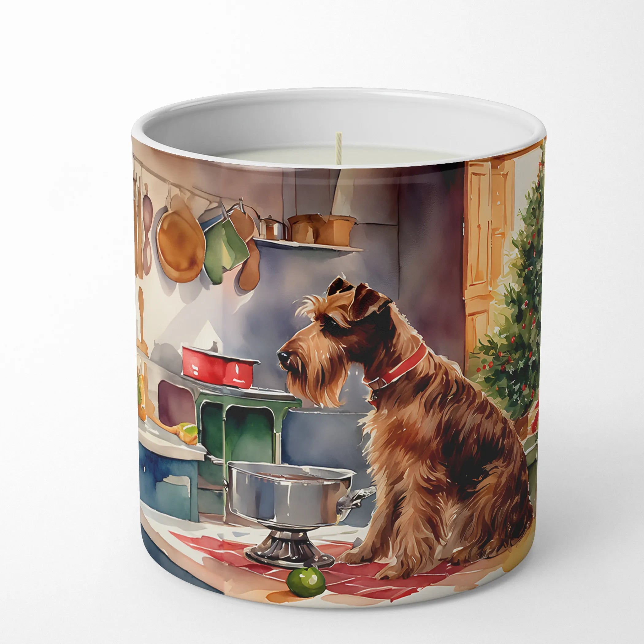 Irish Terrier Christmas Cookies Decorative Soy Candle